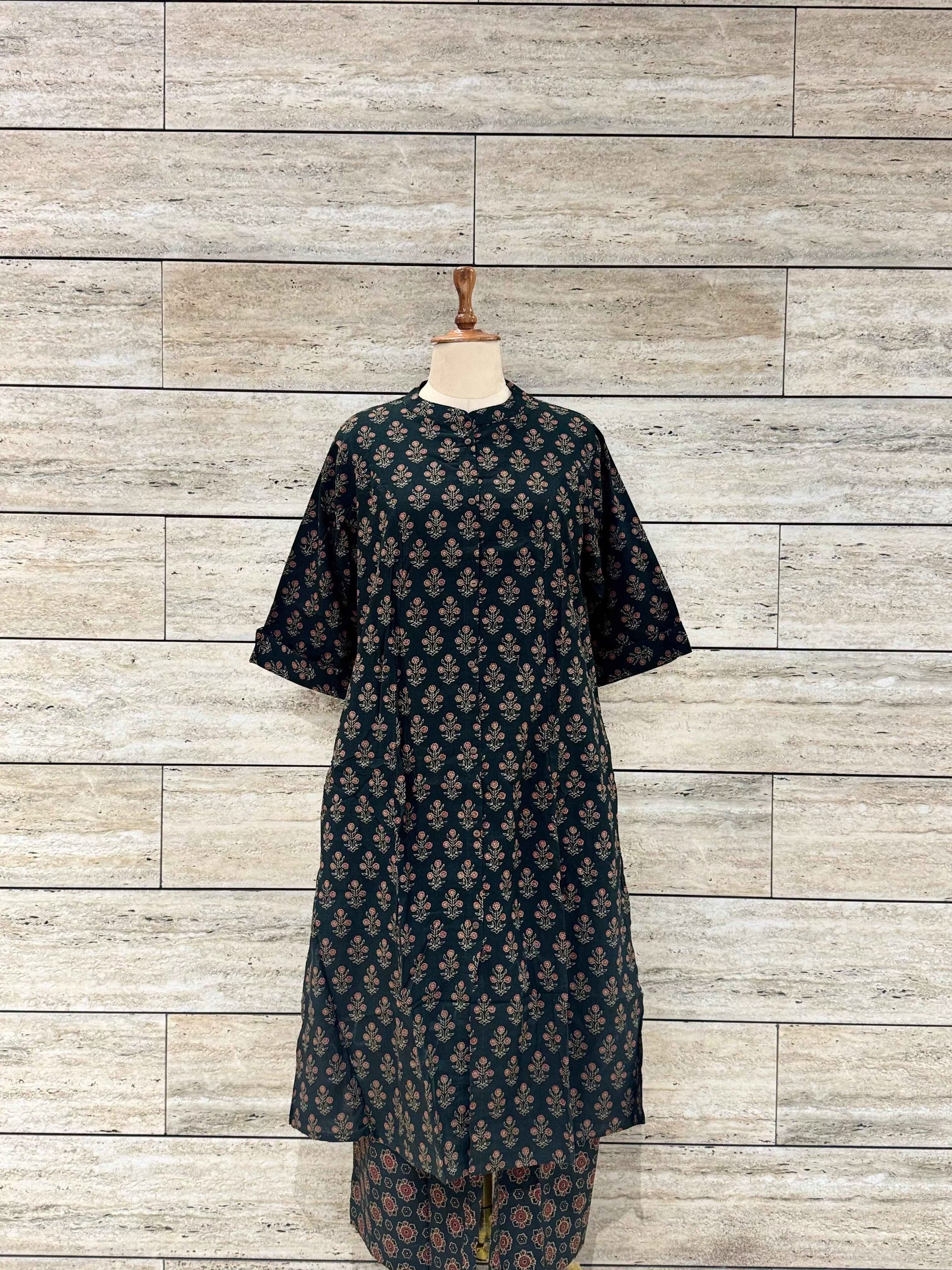 Floral Print A Line Two Piece Pant Set RS028