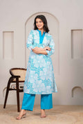 Floral Print Pure Cotton Two Piece Pant Sets - PS014