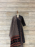 Three Piece Pure Cotton Angrakha Style Dupatta Set ANG021