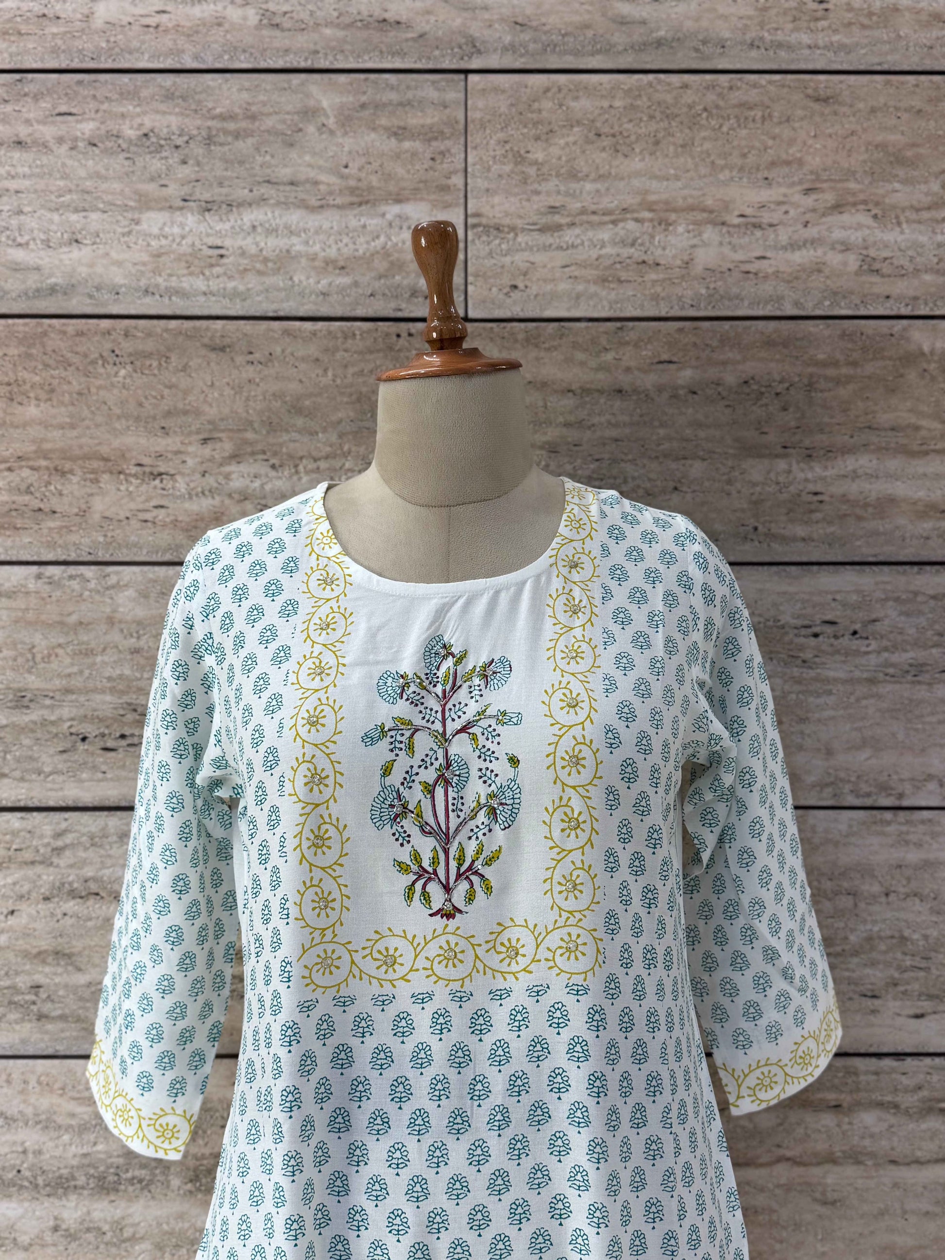 Pure Rayon Hand Block Print Kurtas - RK005