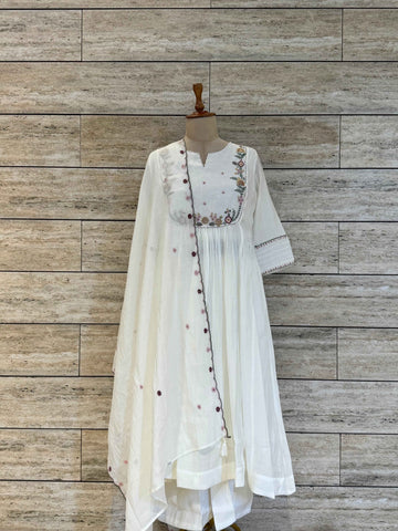 Mul Cotton Three Piece Dupatta Set