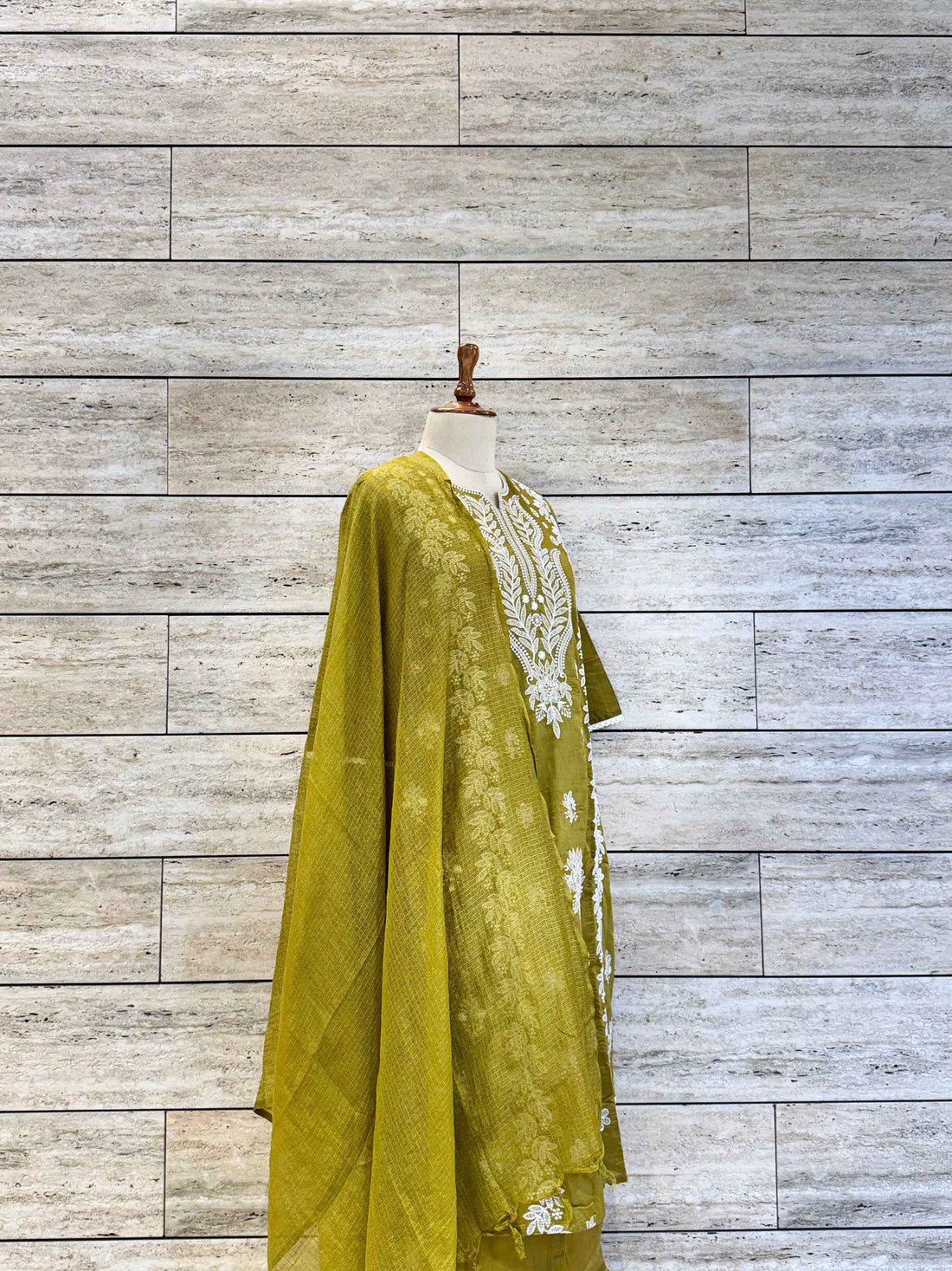 Pure Chanderi Silk With Embroidery Dupatta Set