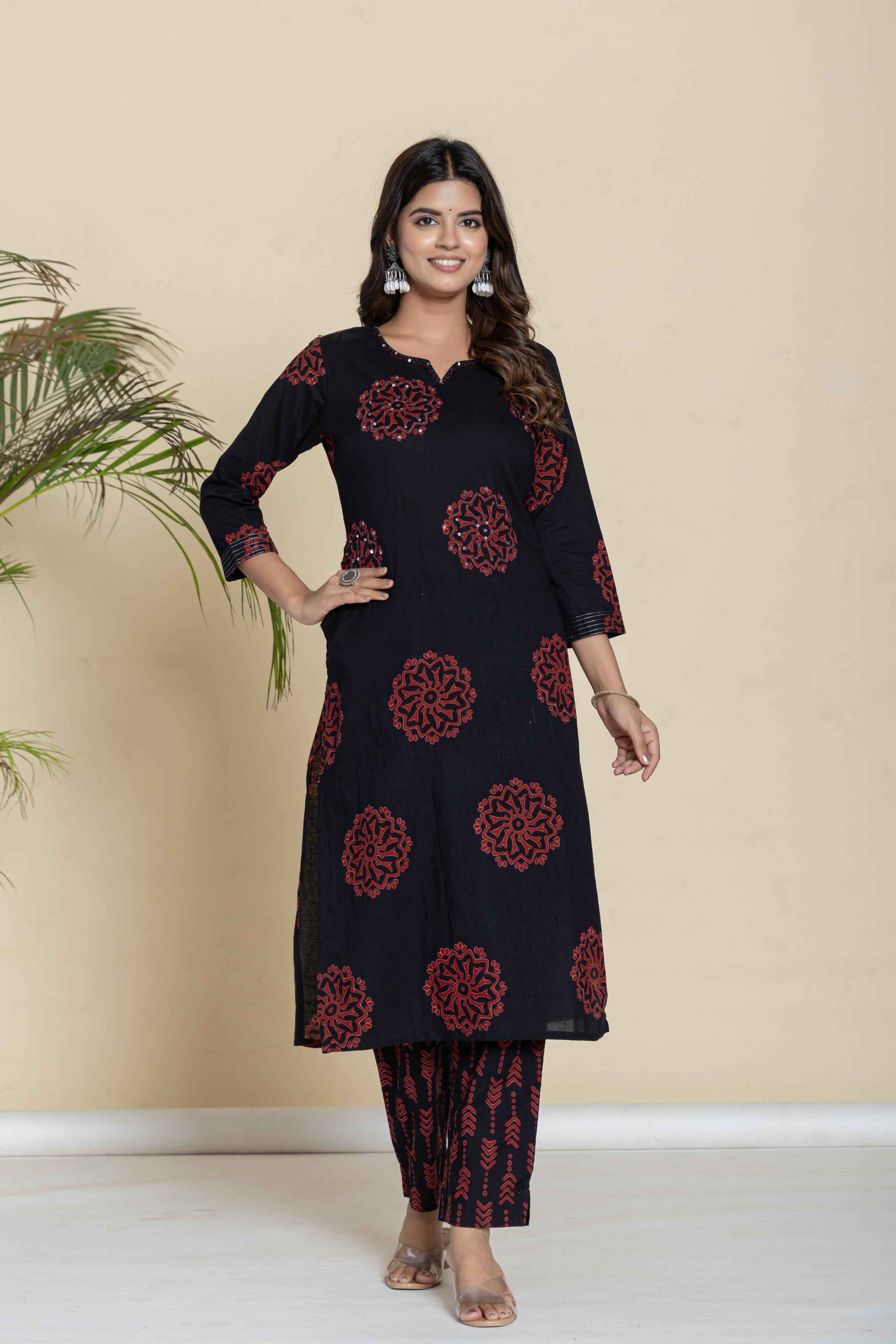 Pure Cotton Block Print Dupatta Set