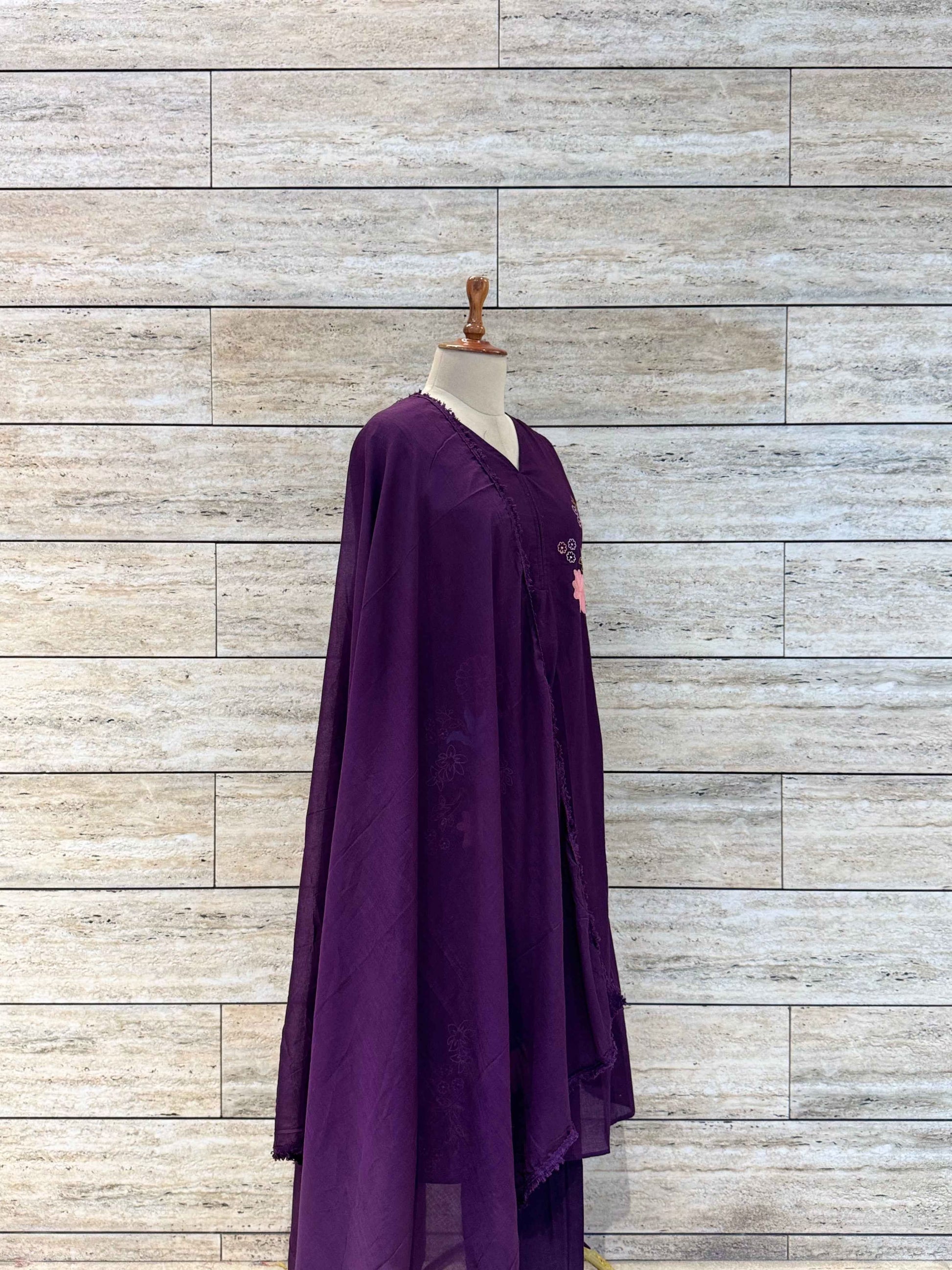 Pure Cotton Three Piece Dupatta Set