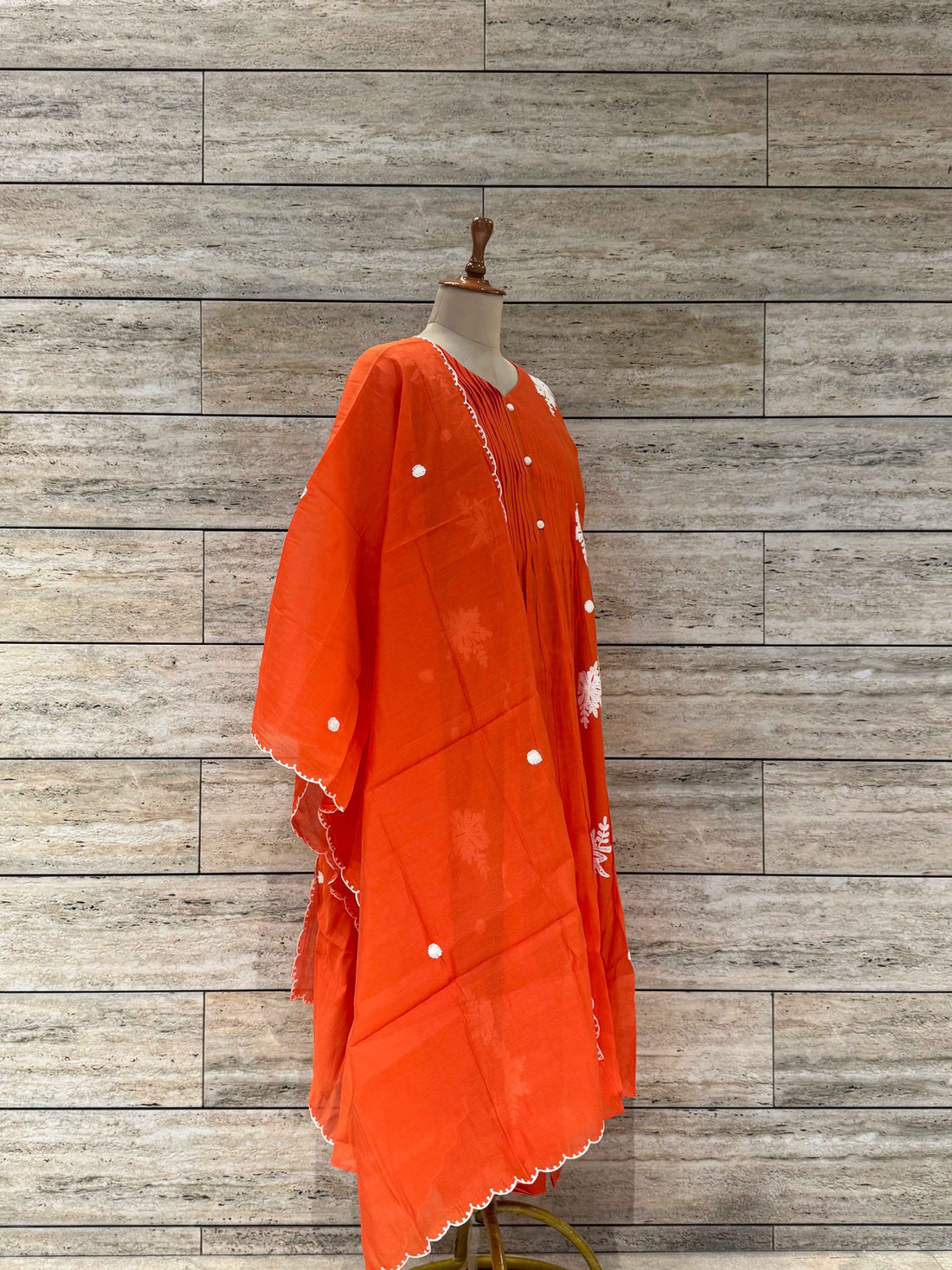 Pure Mul Chanderi A Line Dupatta Set