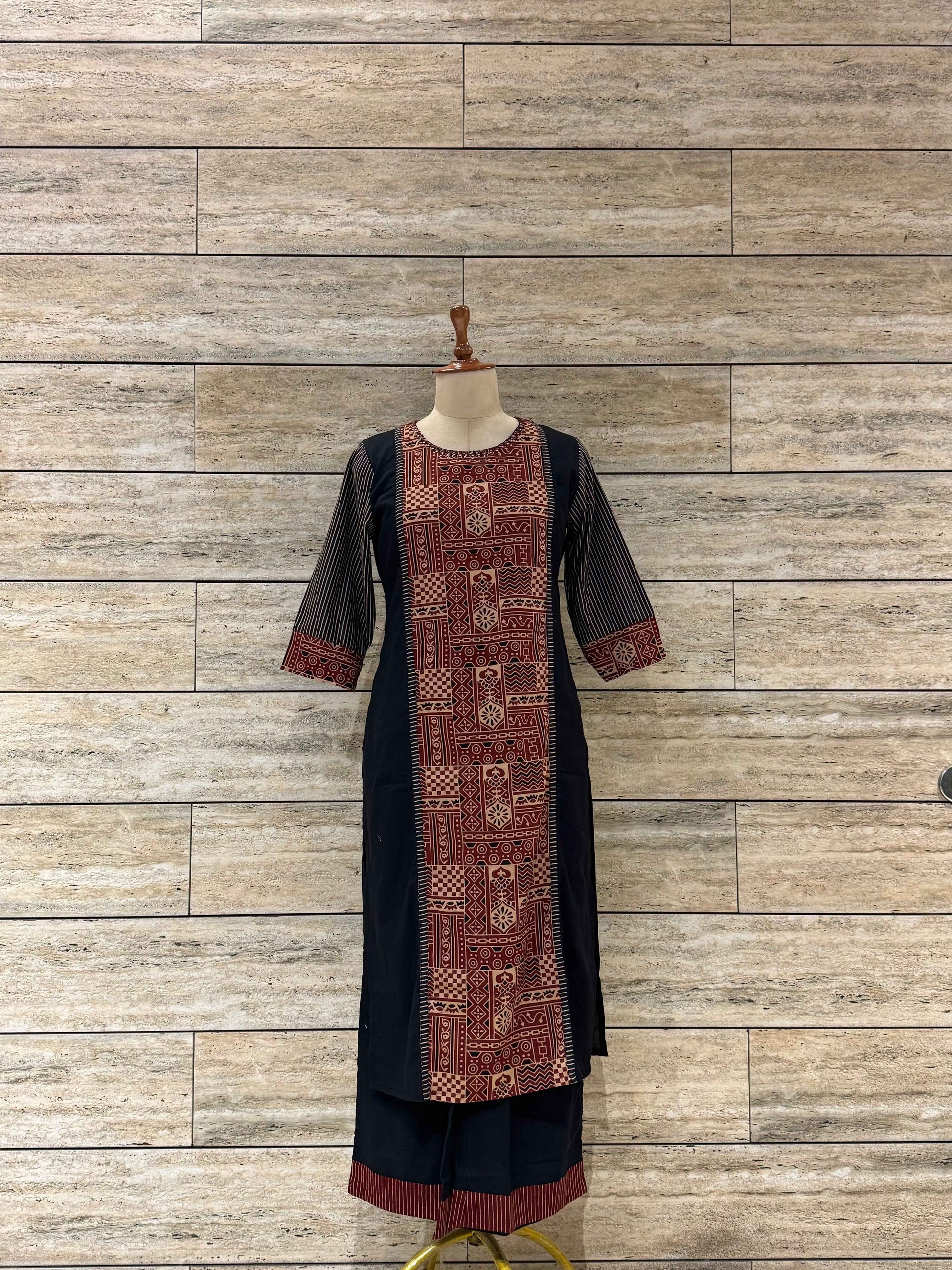 Pure Cotton Ajrakh Print Dupatta Set