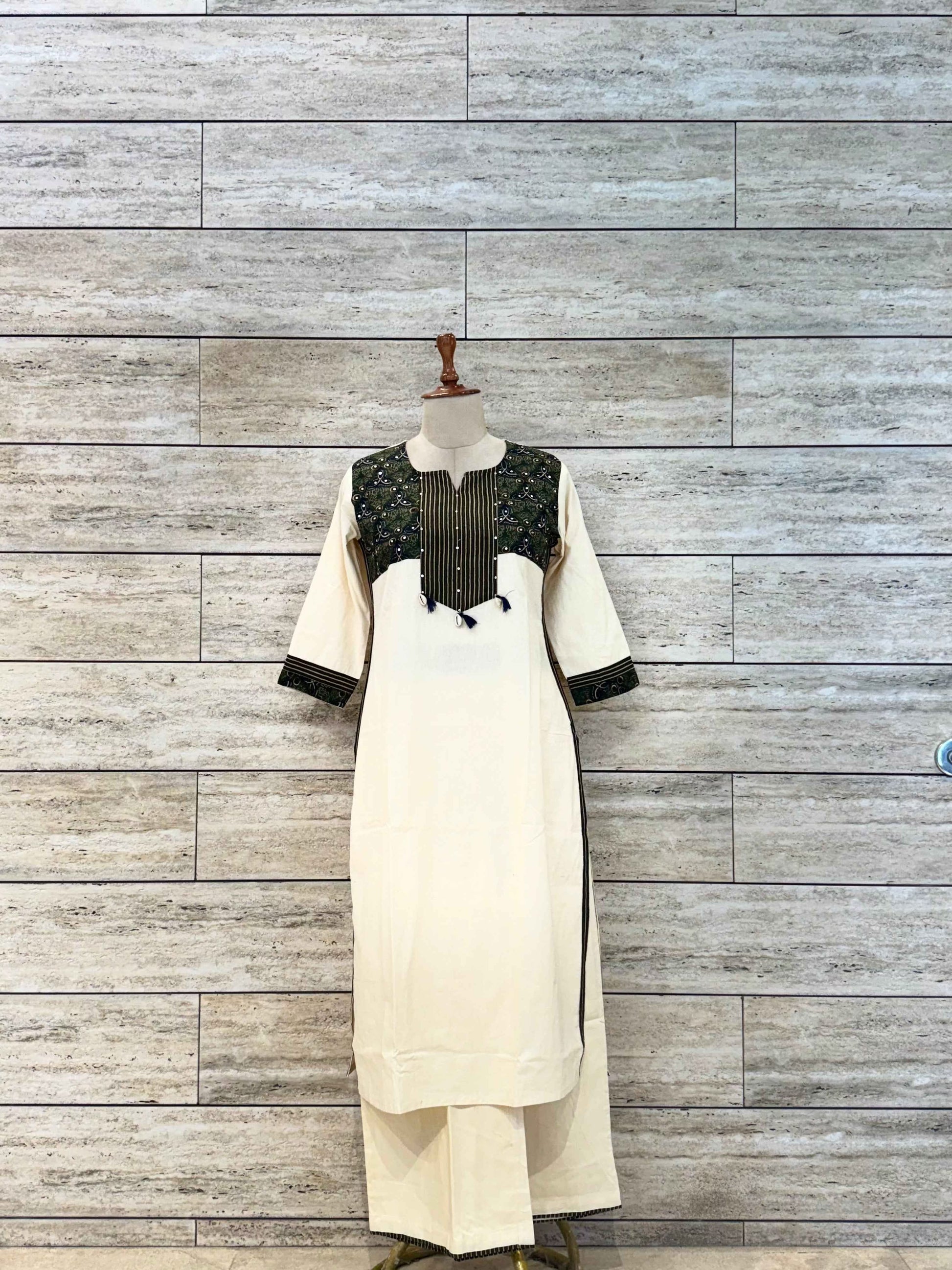 Pure Cotton Straight Dupatta Set With Plazzo