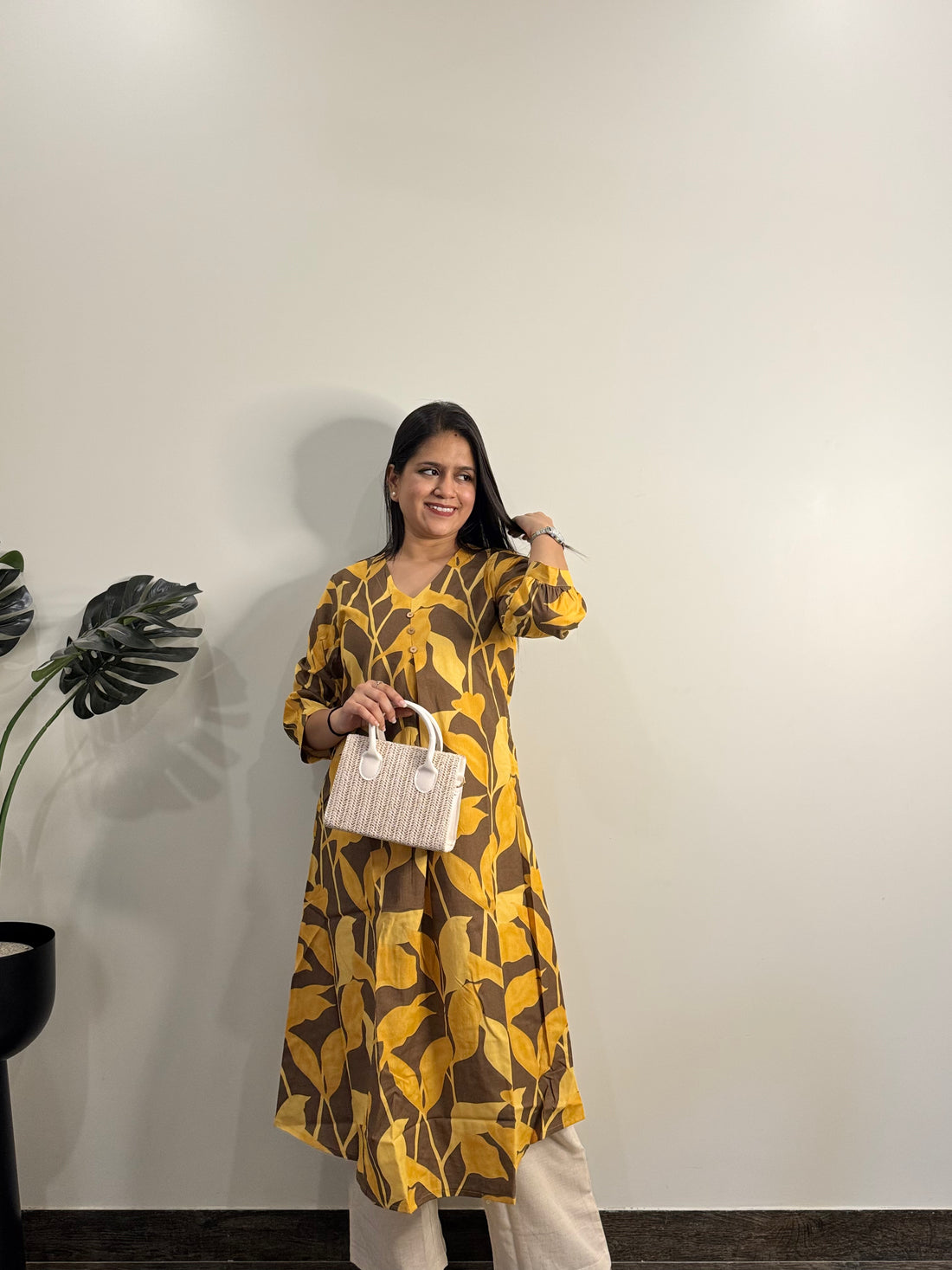 Cotton Flex Only Kurta in Floral Print - FL0168