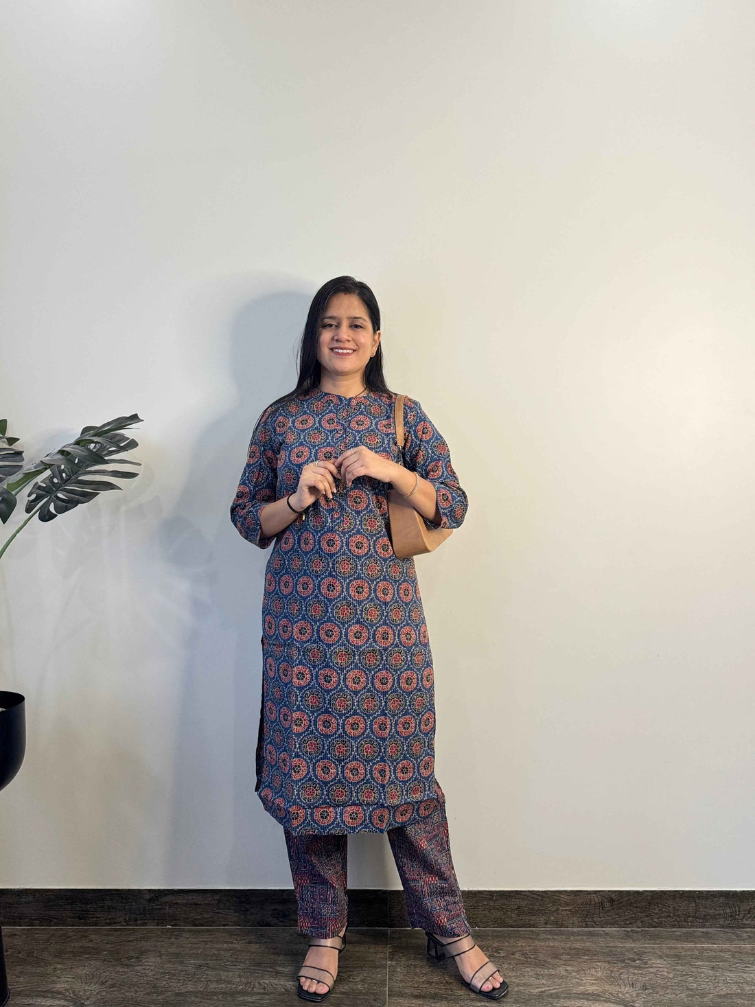 Pure Cotton Block Print Two Piece Pant Set