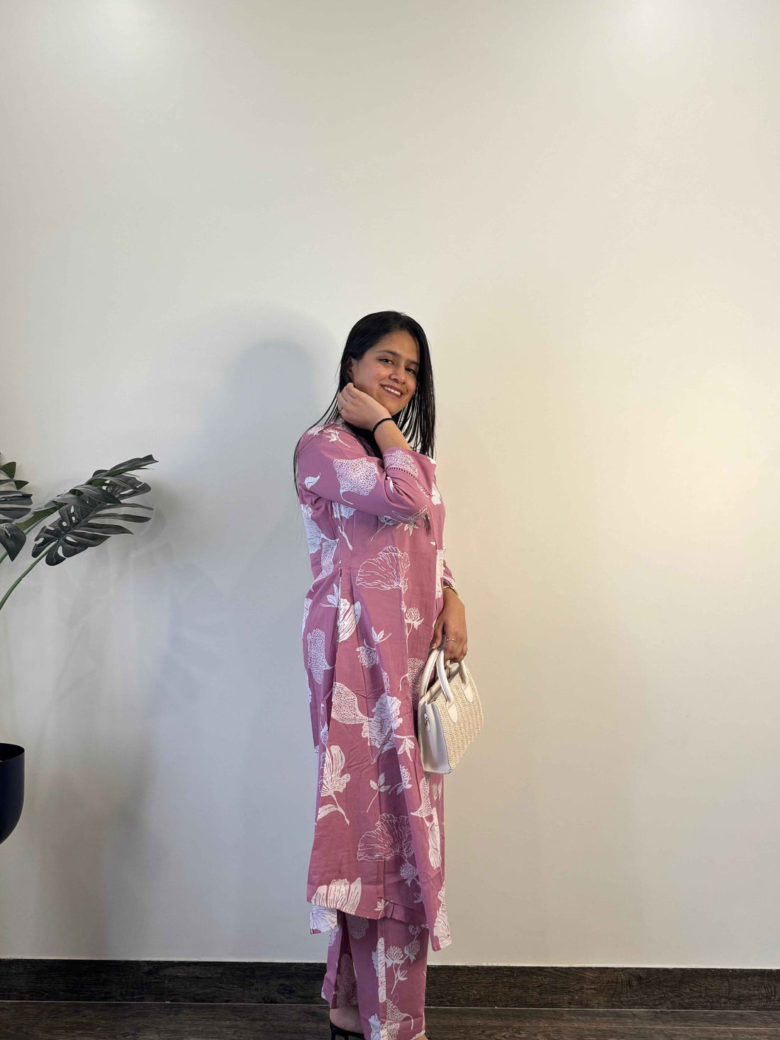 Pure Cotton A Line Two Piece Pant Set