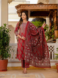 Handblock Pure Cotton Dupatta Set - CS051