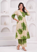 Floral Print Cotton Pant Set - PS036