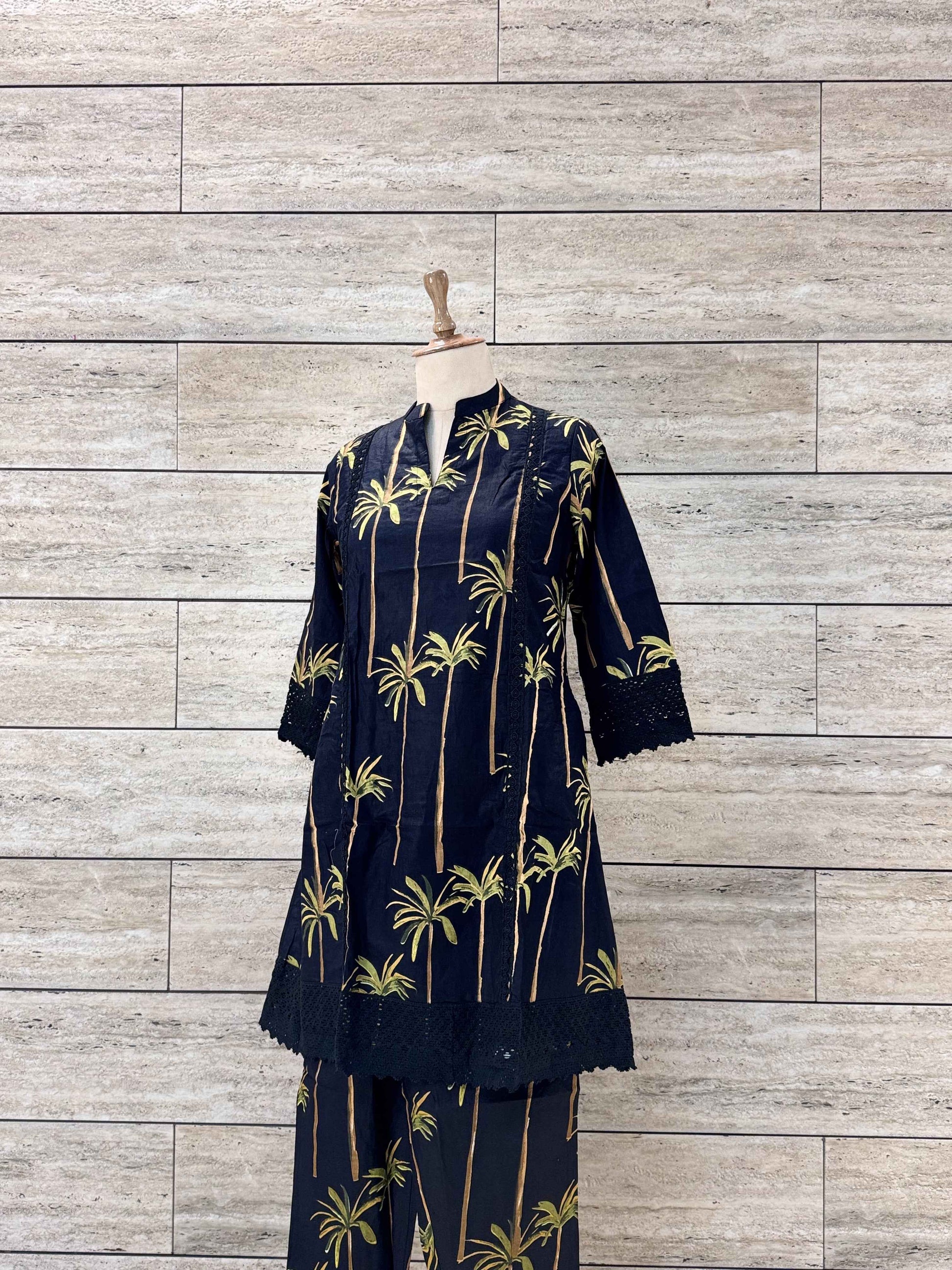 Loom Style Co Ord Sets in pure Cotton with lace work