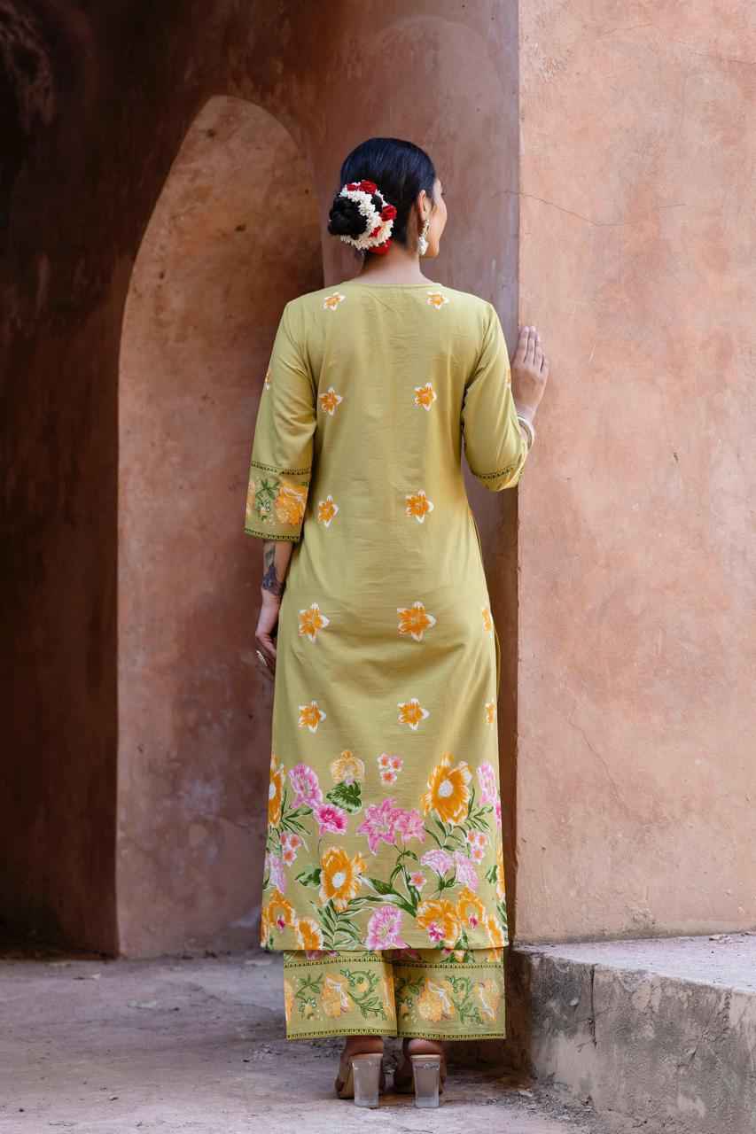 Floral Print Cotton Pant Set - PS037