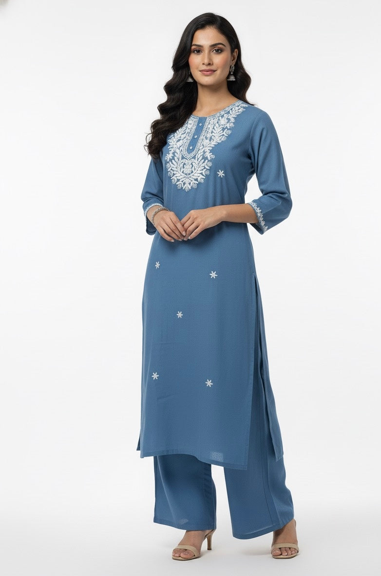 Solid base Cotton dupatta set -  CS008