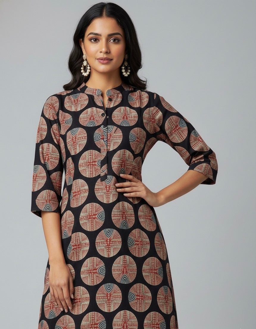 Hand Block Apple Cut Two Piece Pant Set  FL068