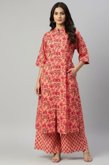 Floral Print Pure Cotton Two Piece Pant Set  FL065