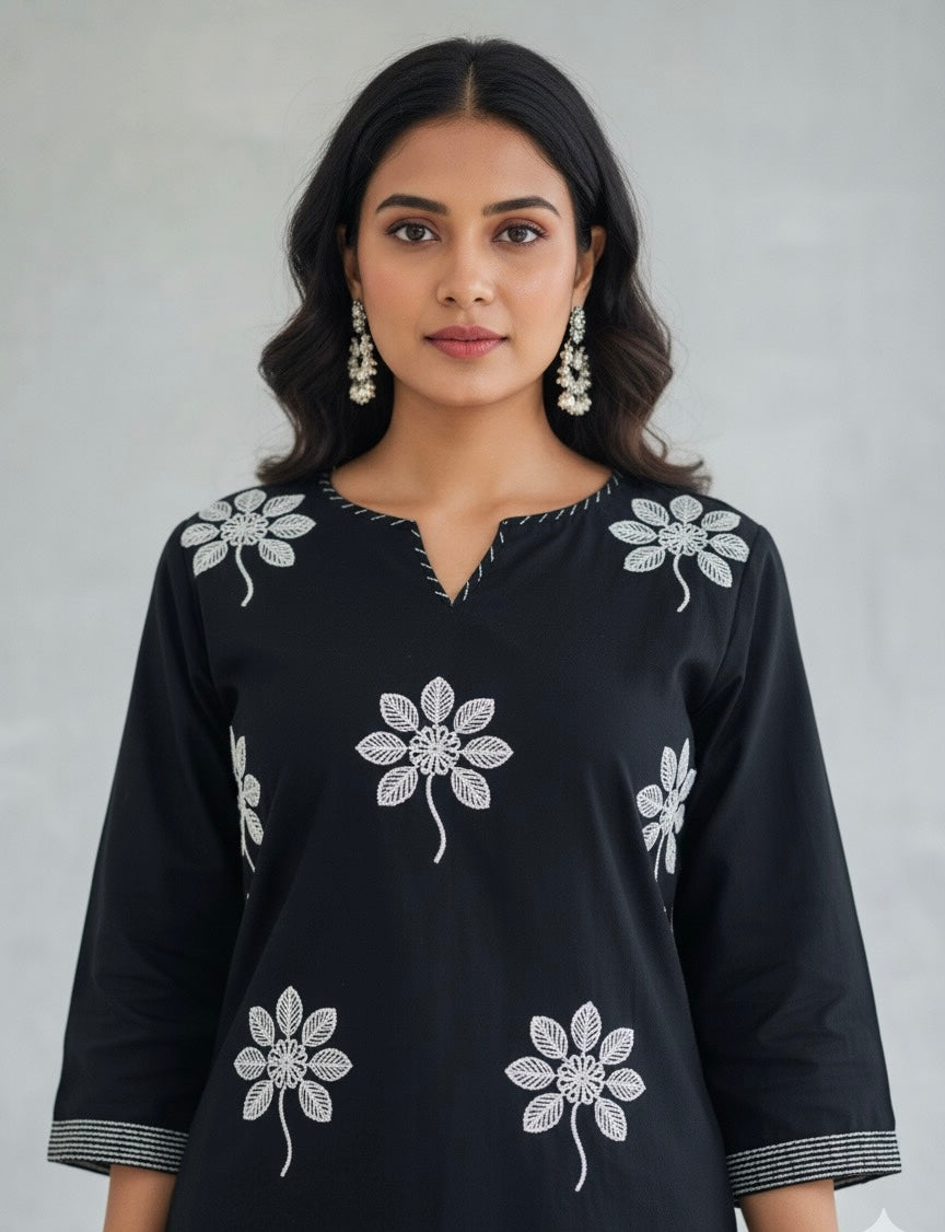 Floral Print Two Piece Pant Set  FL072