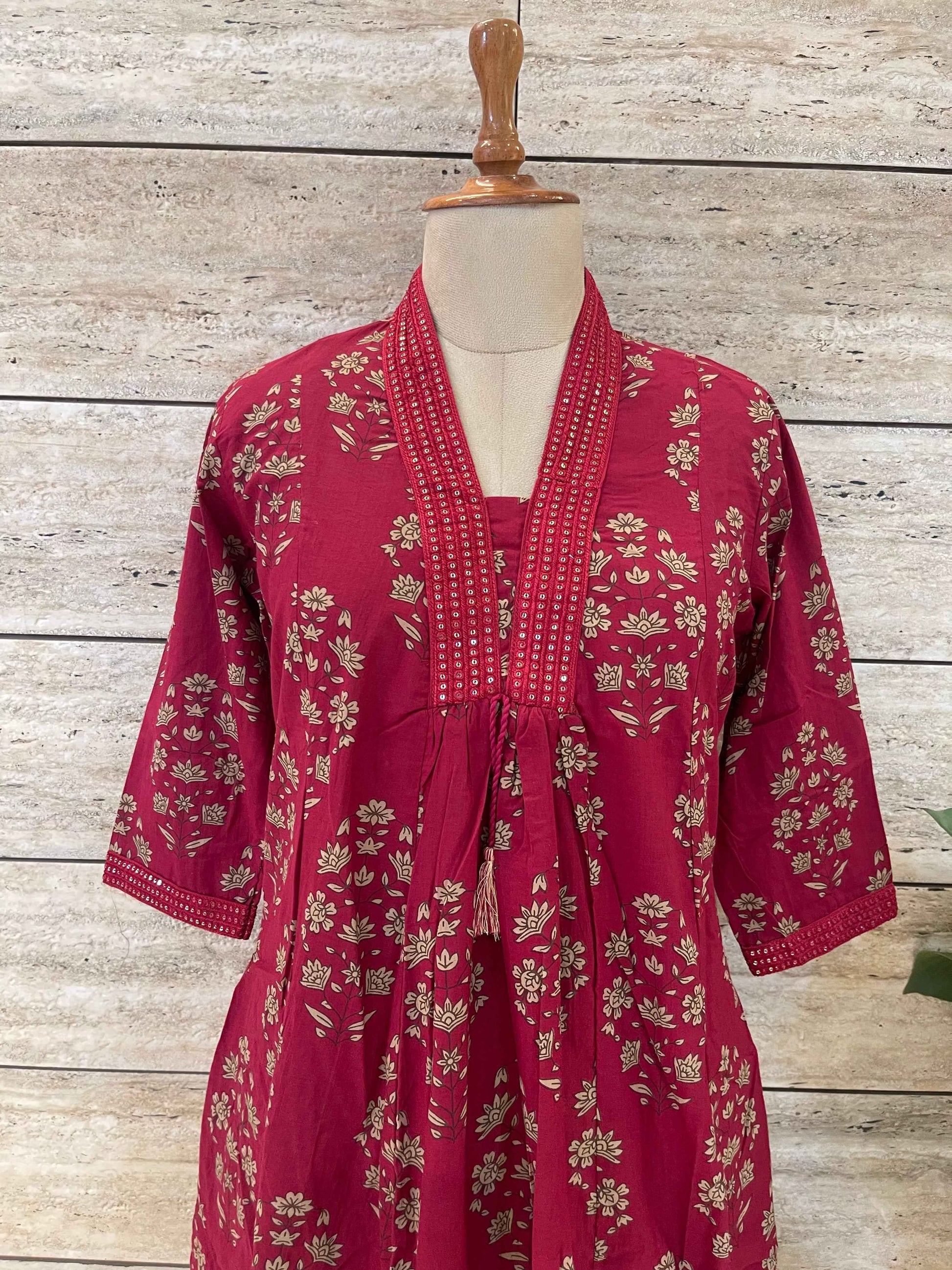 Pure Cotton A Line Dupatta Set