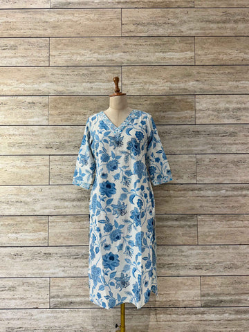 Straight Fit Only Kurta In Pure Cotton