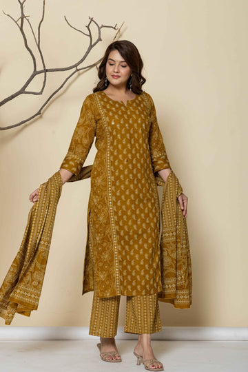 Hand Block Butta Print Pure Cotton Dupatta Set