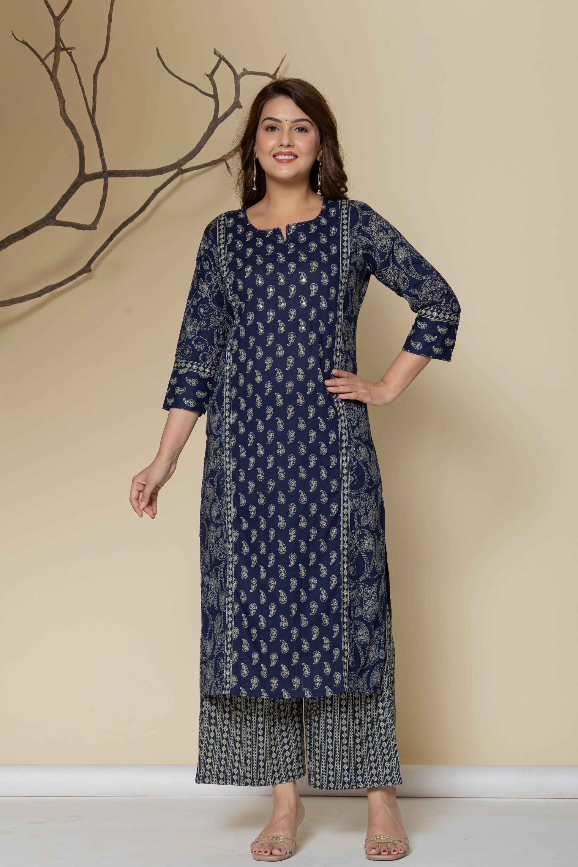 Hand Block Butta Print Pure Cotton Dupatta Set