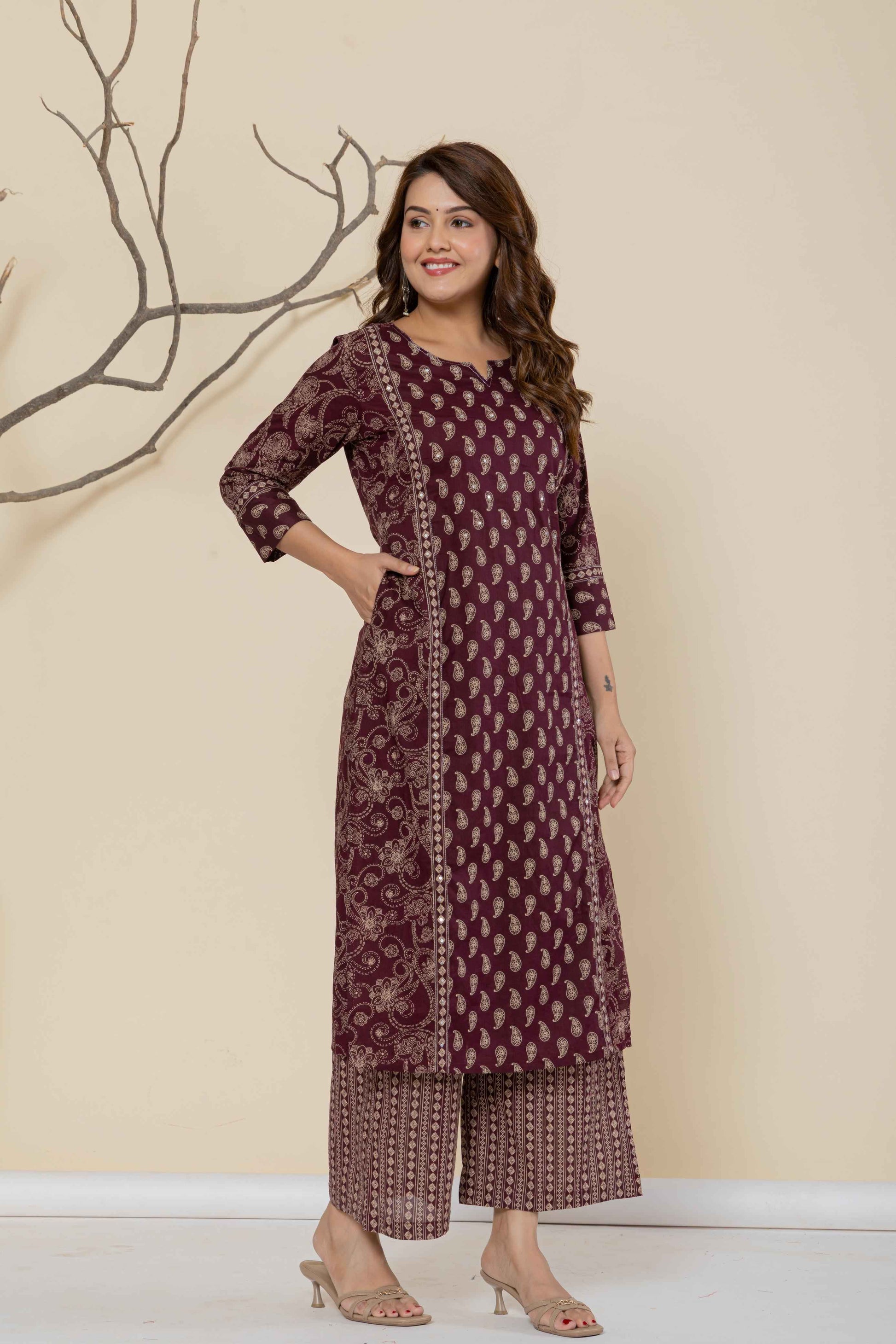 Hand Block Butta Print Pure Cotton Dupatta Set