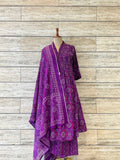 A Line Pure Cotton Pleated Bandhez Print Dupatta Set
