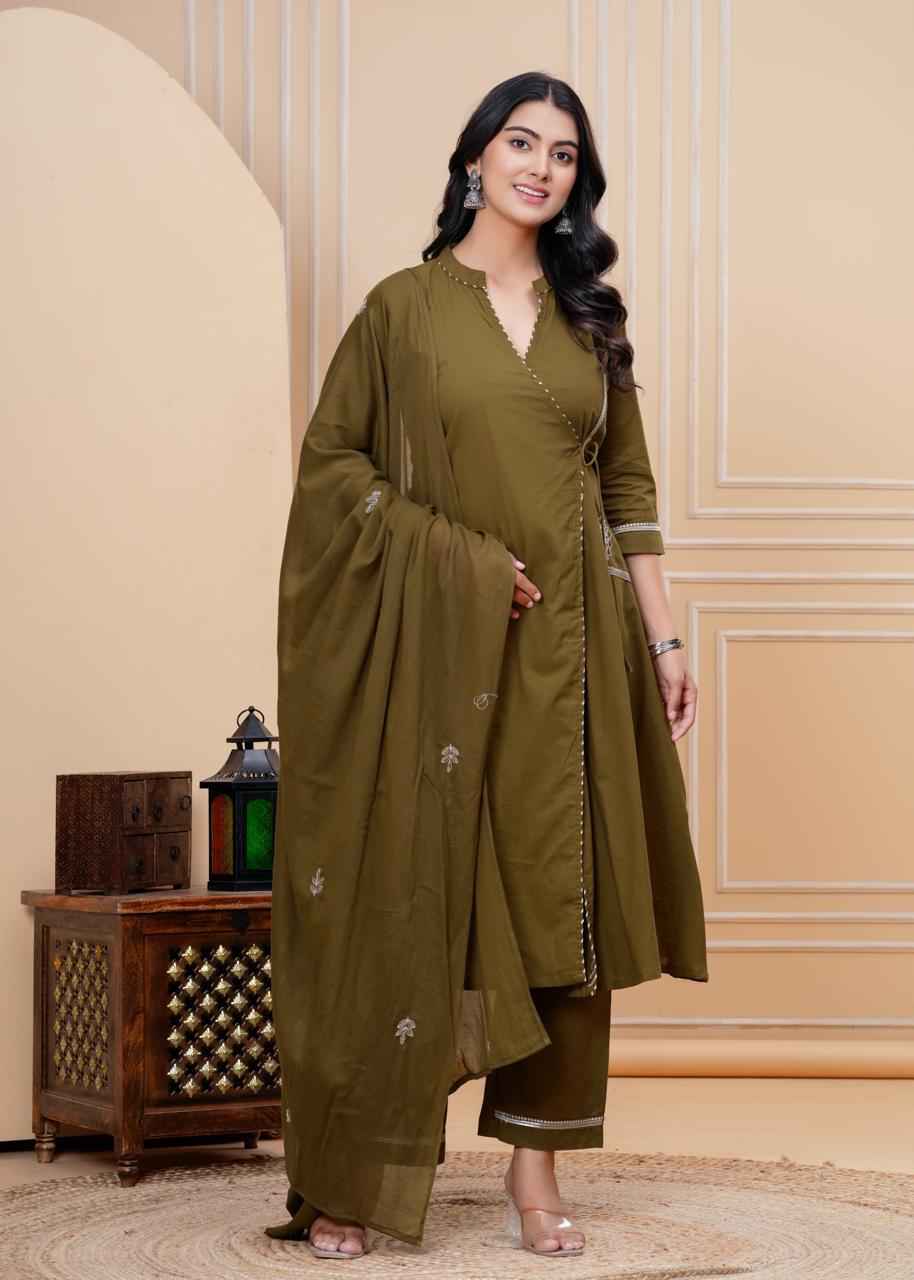 Pure Cotton Angrakha Dupatta Set