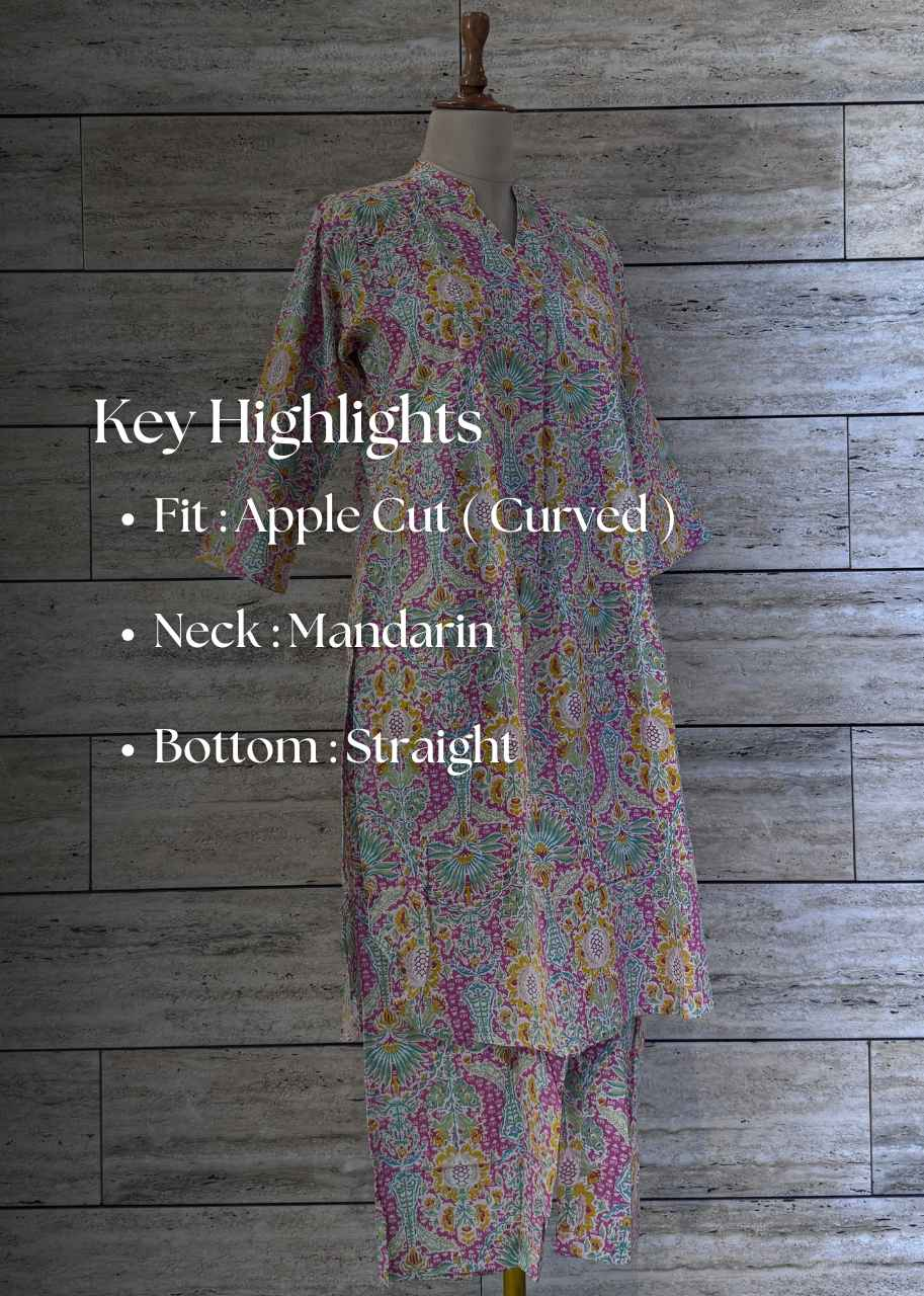 Apple Cut Cotton Co Ord Sets - COS016