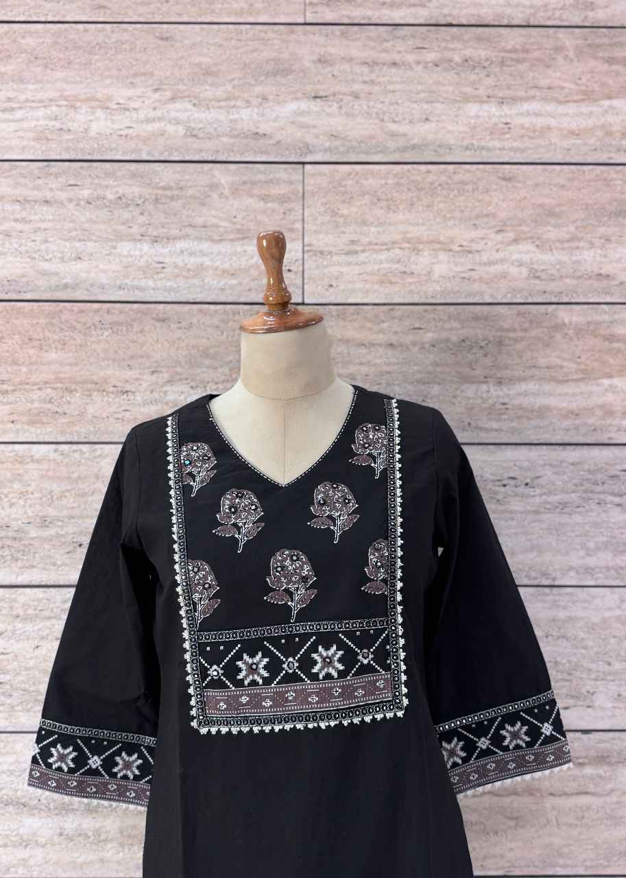 Solid Base Cotton Dupatta Set - CS055