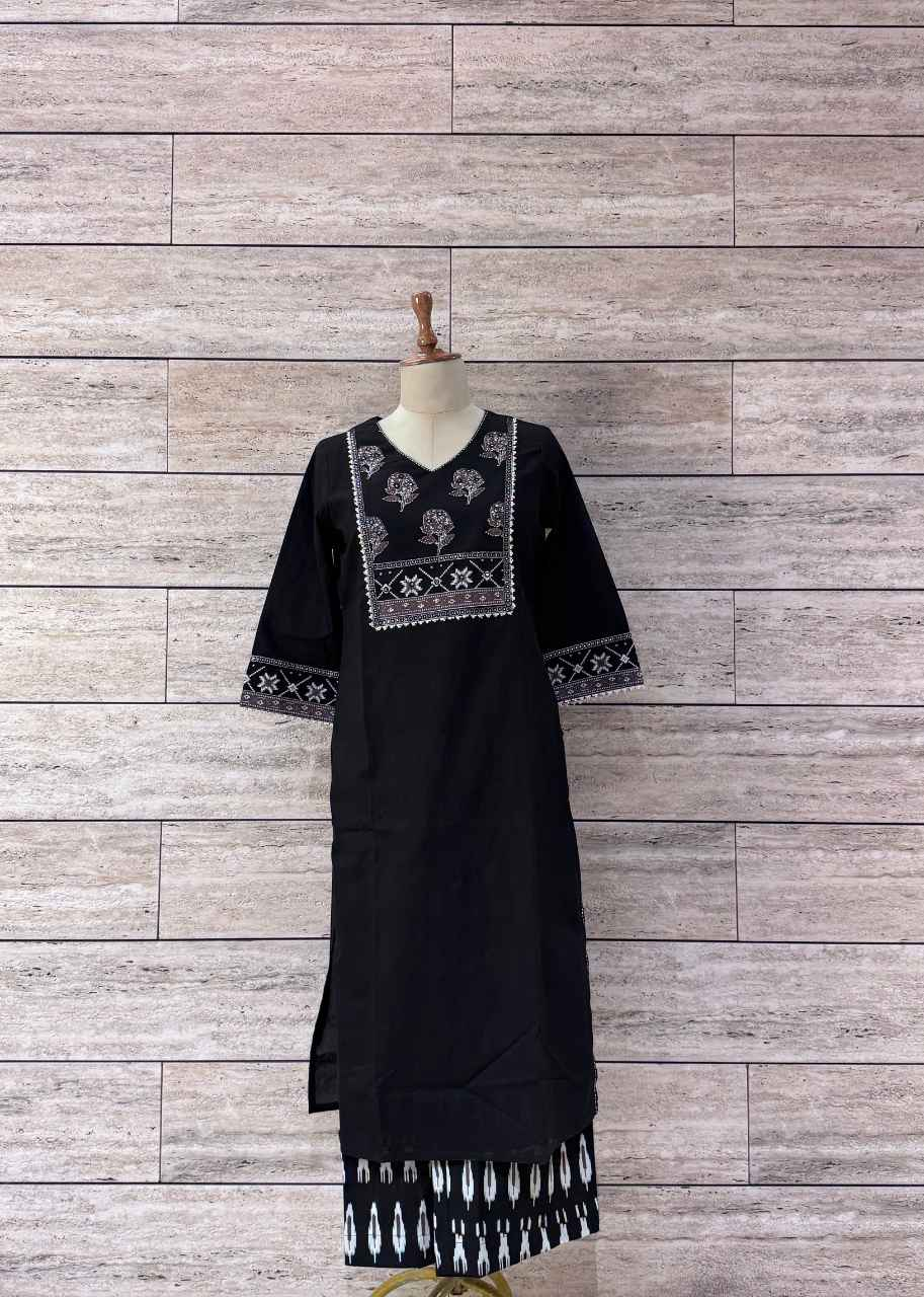 Solid Base Cotton Dupatta Set - CS055