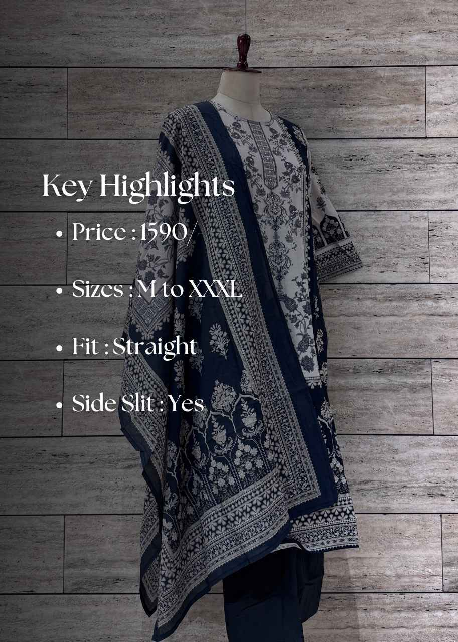 (Copy) Cotton Digital Print Dupatta Sets - DPS001