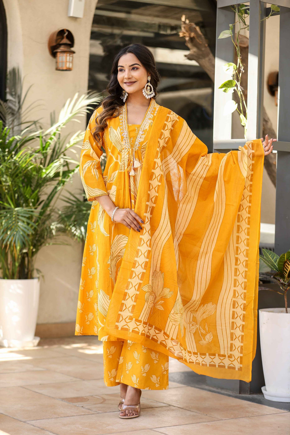 Two Piece Pure Muslin Kaftan set