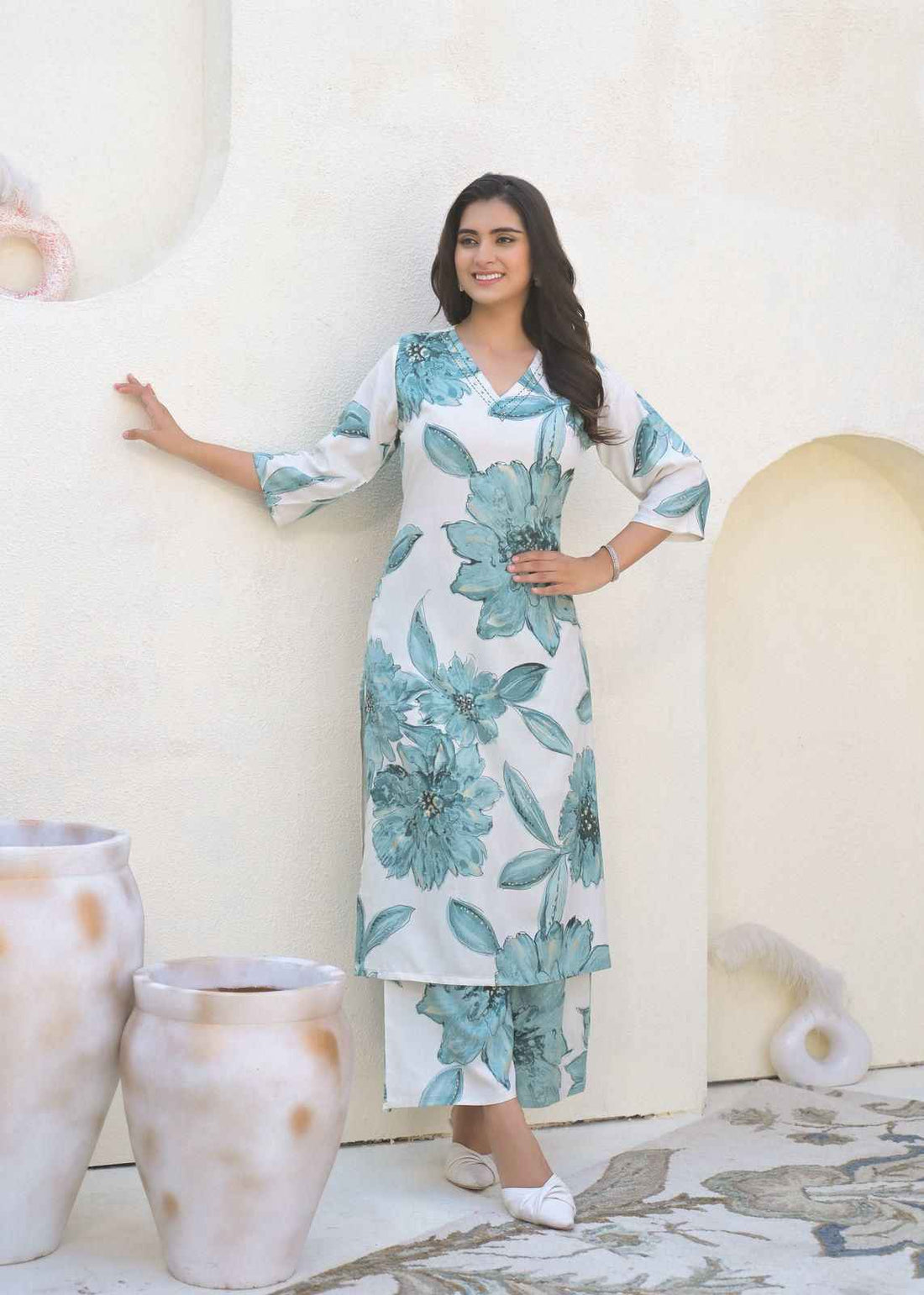 Pure Rayon Two Piece Co Ord Set