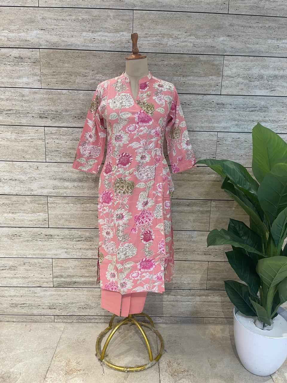 Angrakha Two Piece Pure Cotton Pant Set AFR012