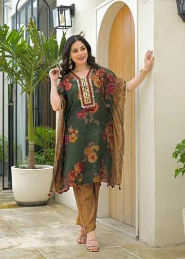 Pure Mulsin Two Piece Kaftan Set