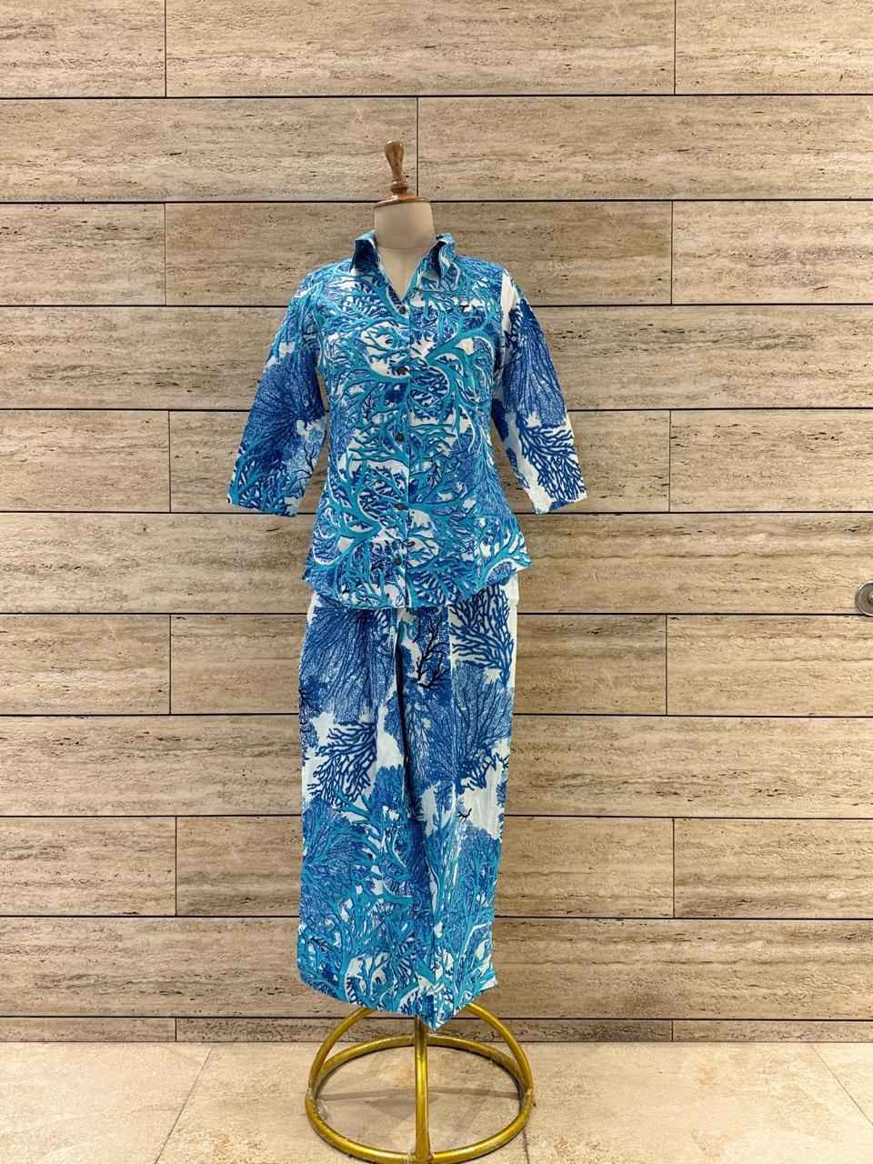 Floral Print Pure Cotton Two Piece Co Ord Set (Copy)