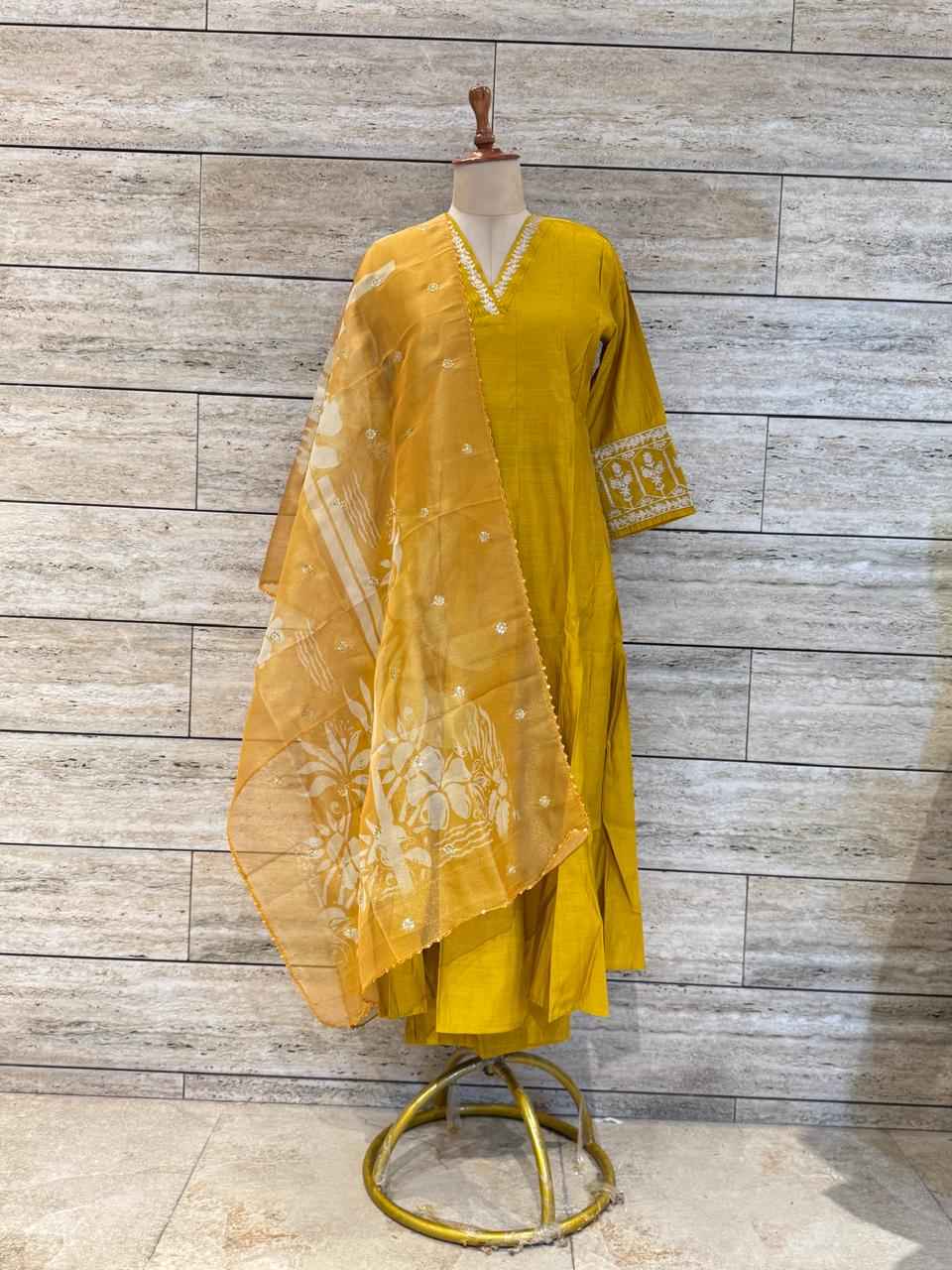 Festival Wear Pure Chanderi Silk Dupatta Set