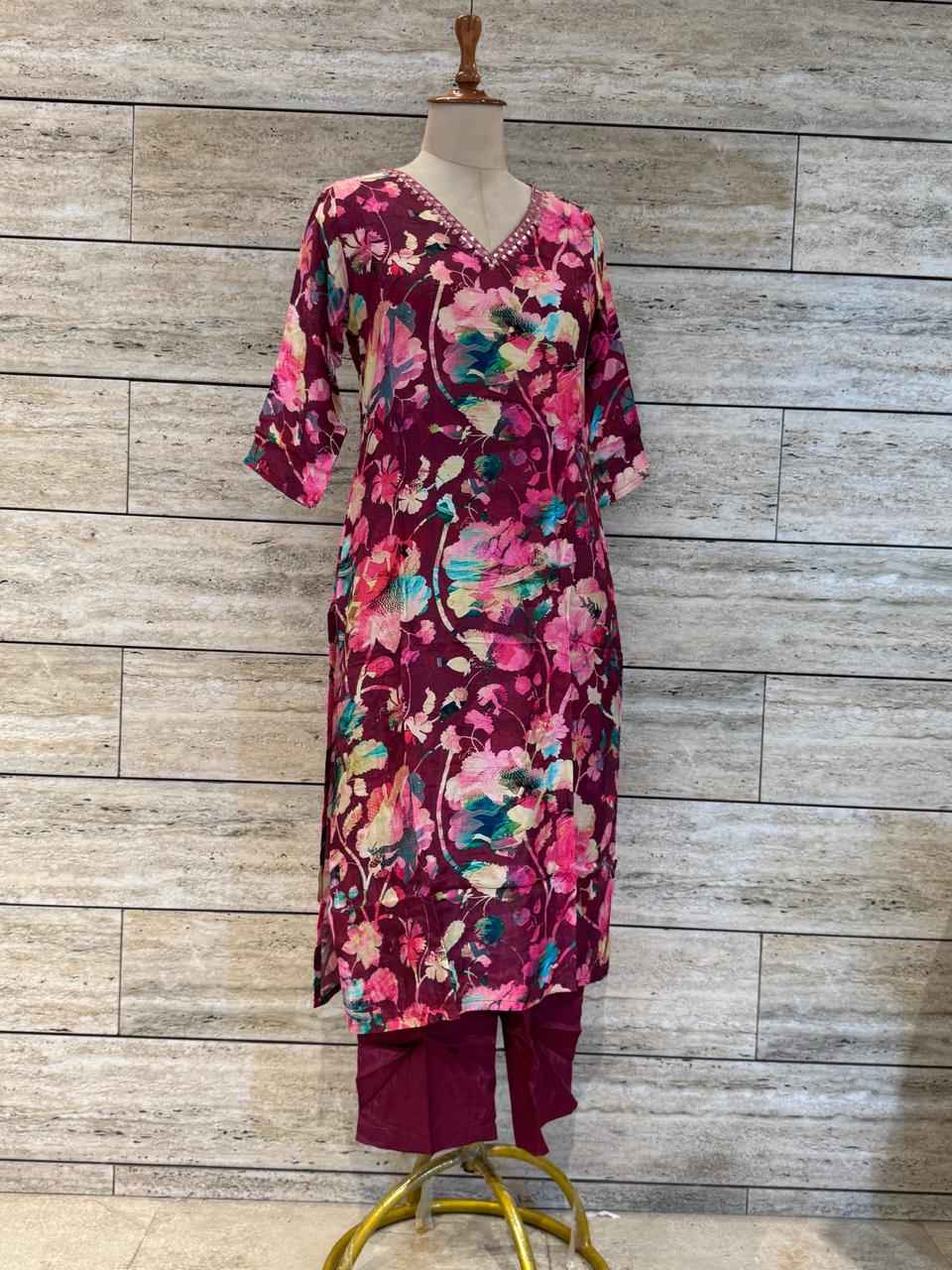 Festival Wear Pure Muslin Floral Print Dupatta Set