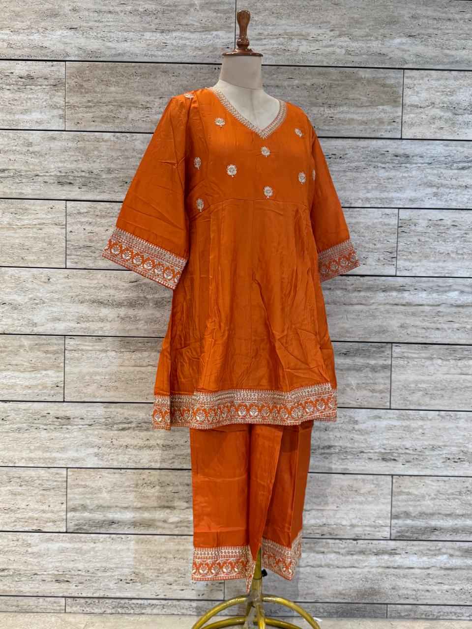 Festival Wear Pure Chanderi Silk Dupatta Set With Embroidery