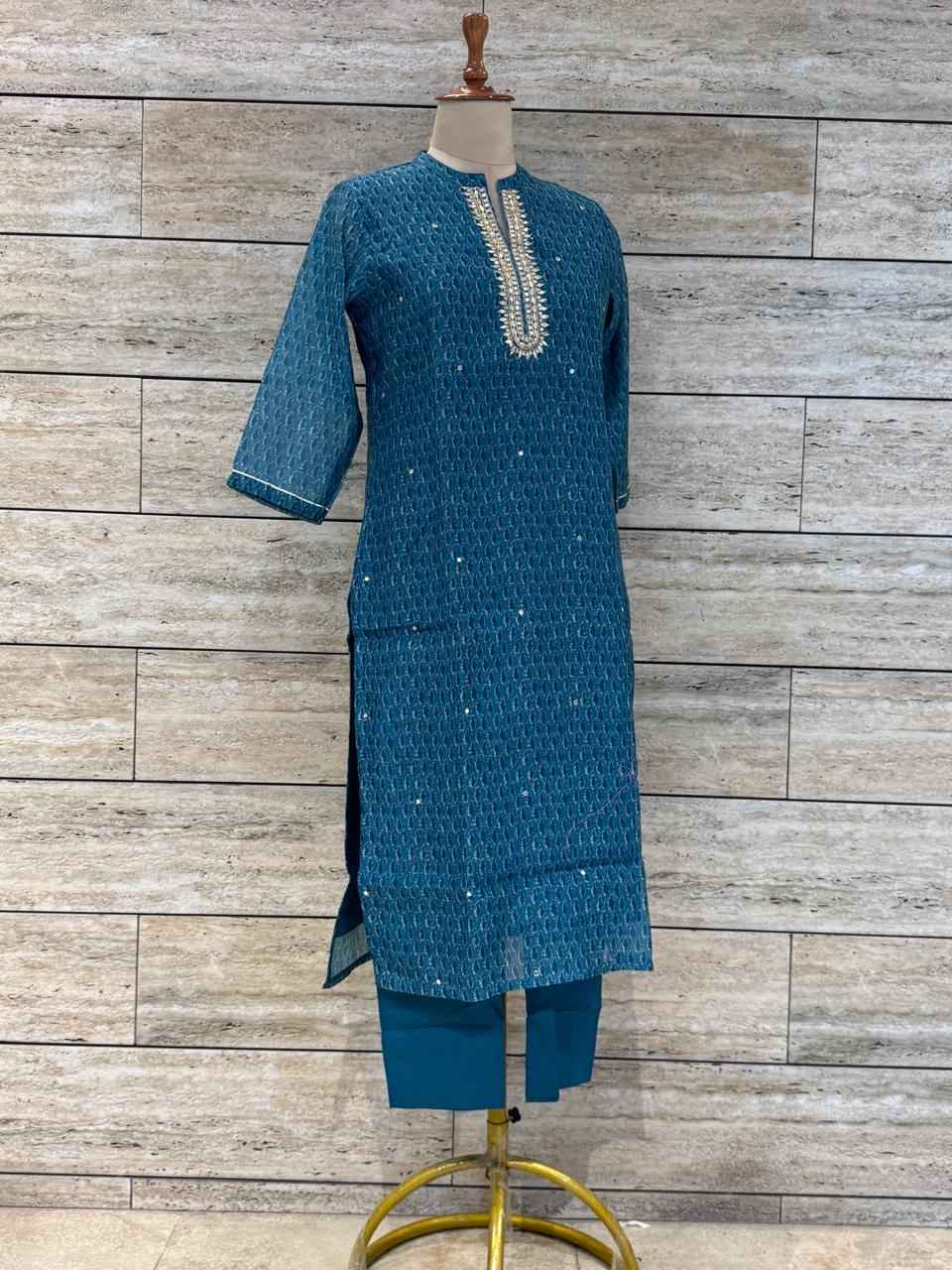 Festival Wear Pure Chanderi  Dupatta Set With Embroidery