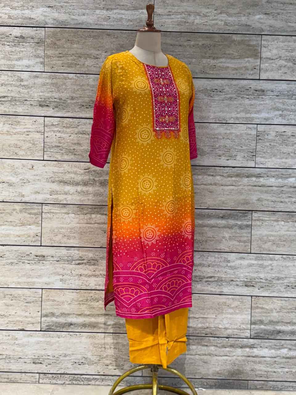Festival Wear Bandhej Print Dupatta Set