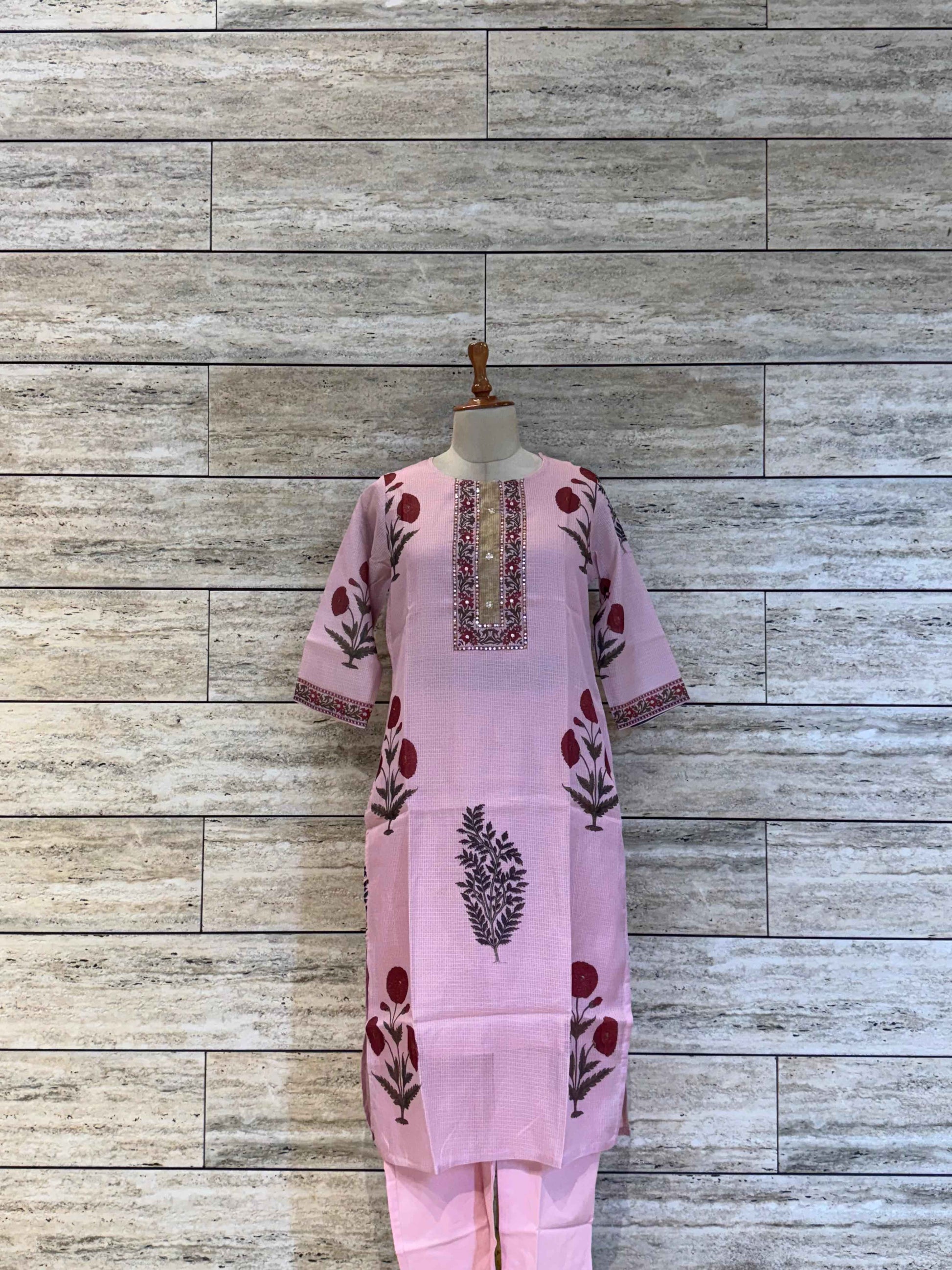 Kota Doriya Floral Print Dupatta set