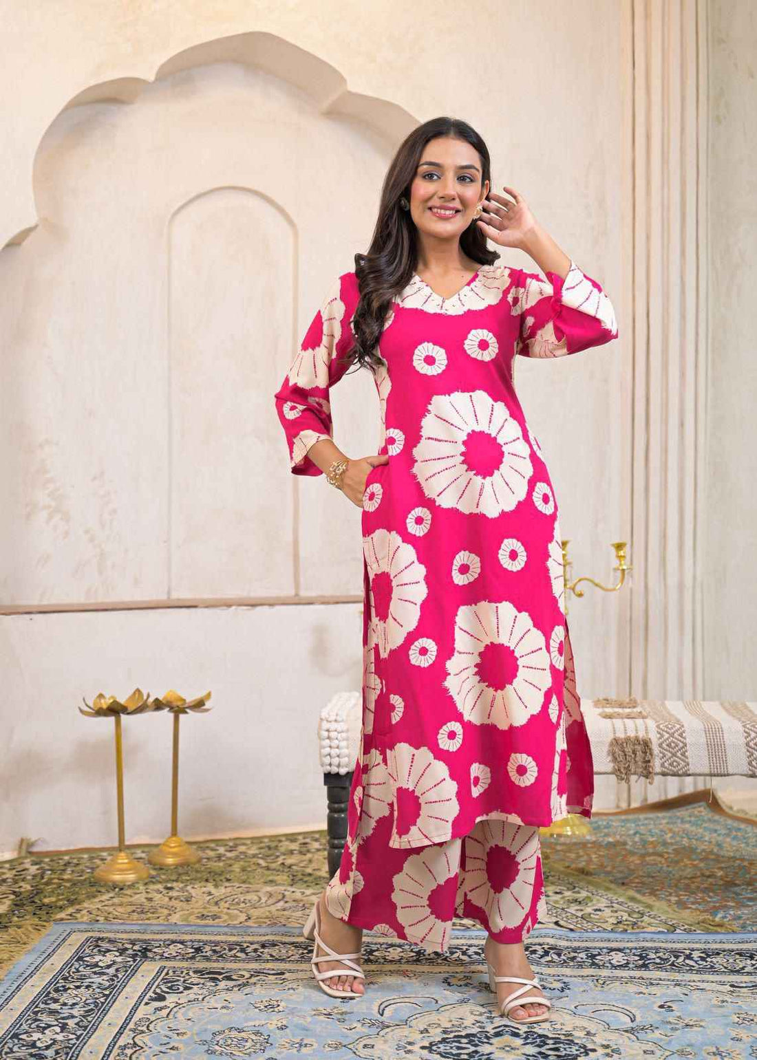 Pure Rayon Two Piece Co Ords Set