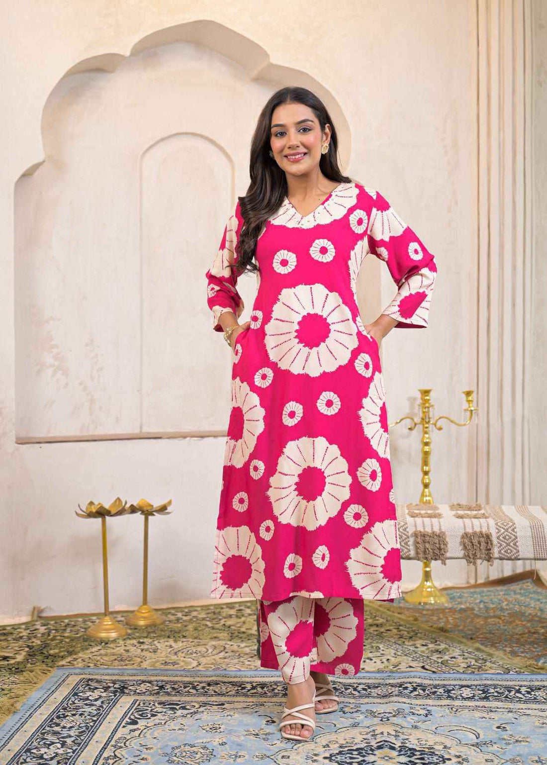 Pure Rayon Two Piece Co Ords Set