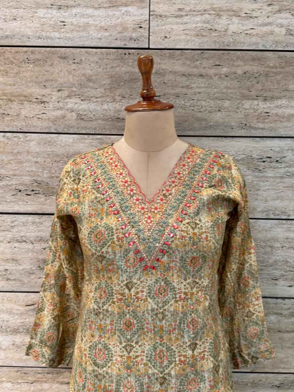 Festival Wear  Pure Silk Three Piece  Dupatta Set