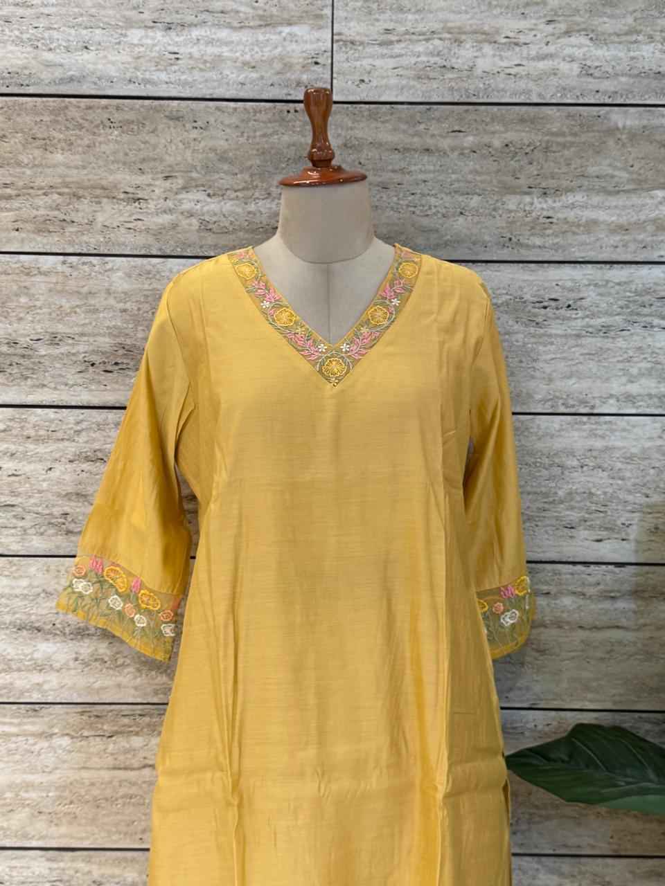 Festival Wear Pure Chanderi Silk Three Piece  Dupatta Set