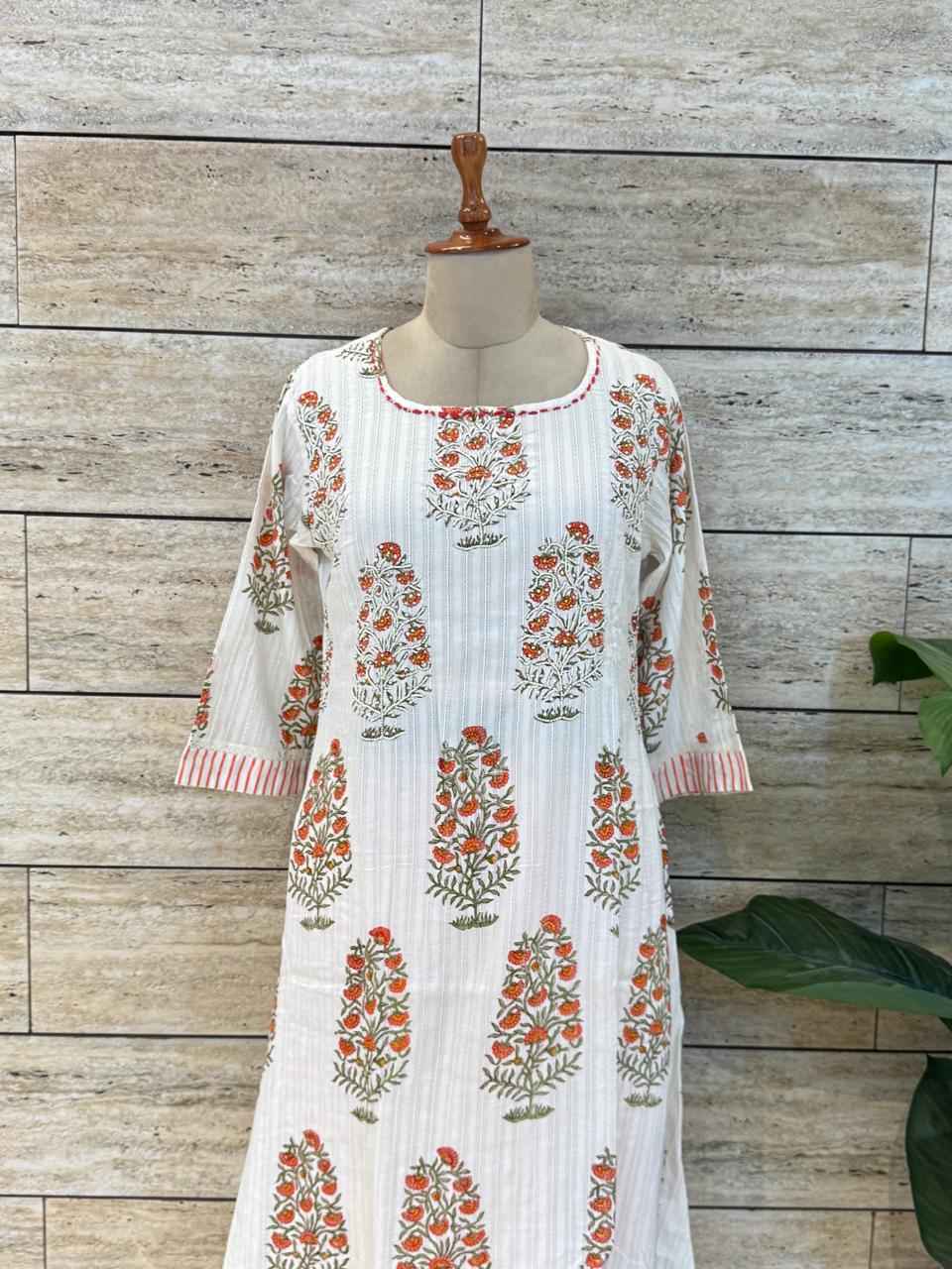 Festival Wear Dobby Cotton Three Piece  Dupatta Set