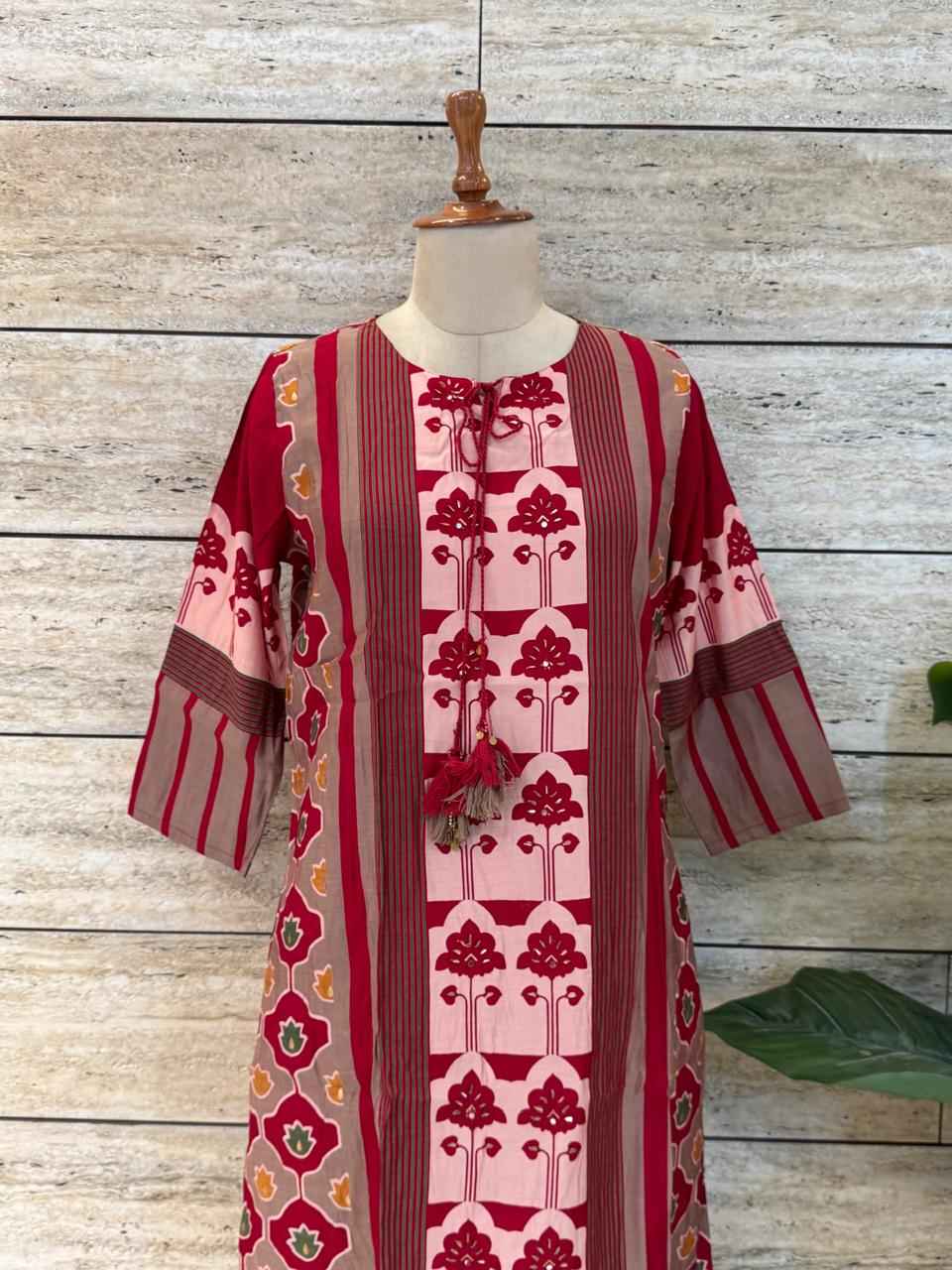 Festival Wear  Pure Muslin Three Piece  Dupatta Set